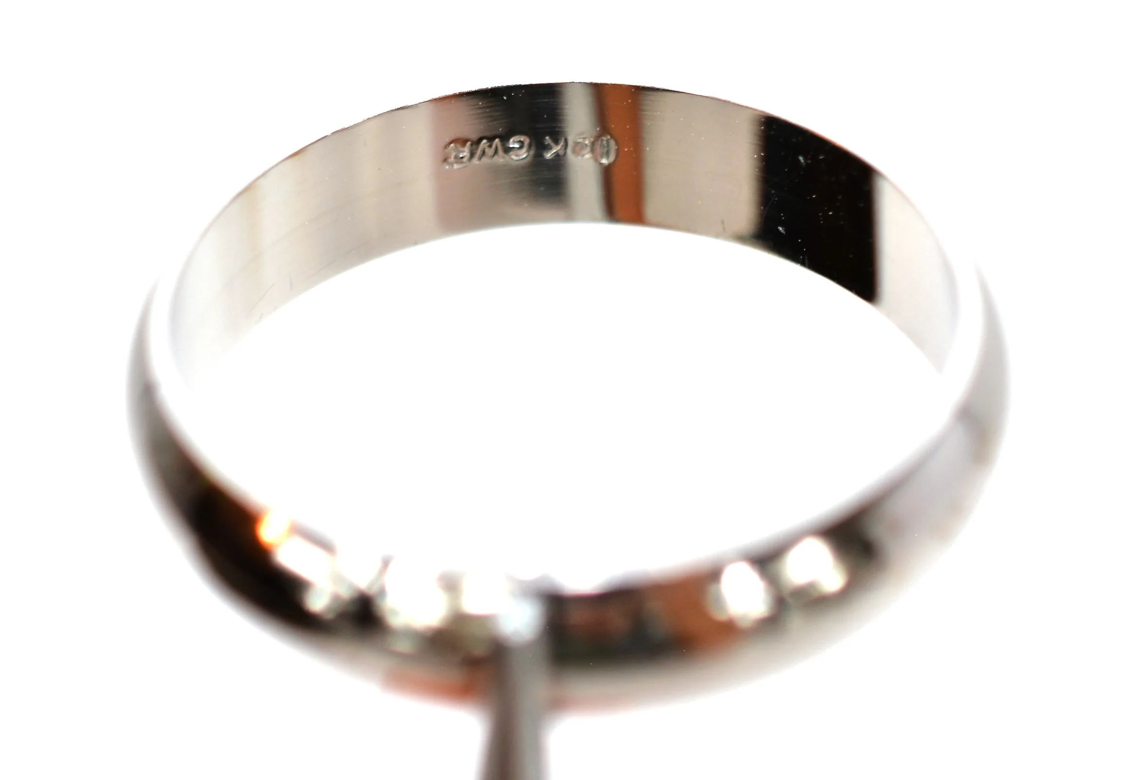 10K Solid White Gold Wedding Band Men's Ring Mens Band Wedding Band Wedding Ring Bridal Jewelry Estate Jewelry Mens Jewelry Bridal Jewellery - Image 6