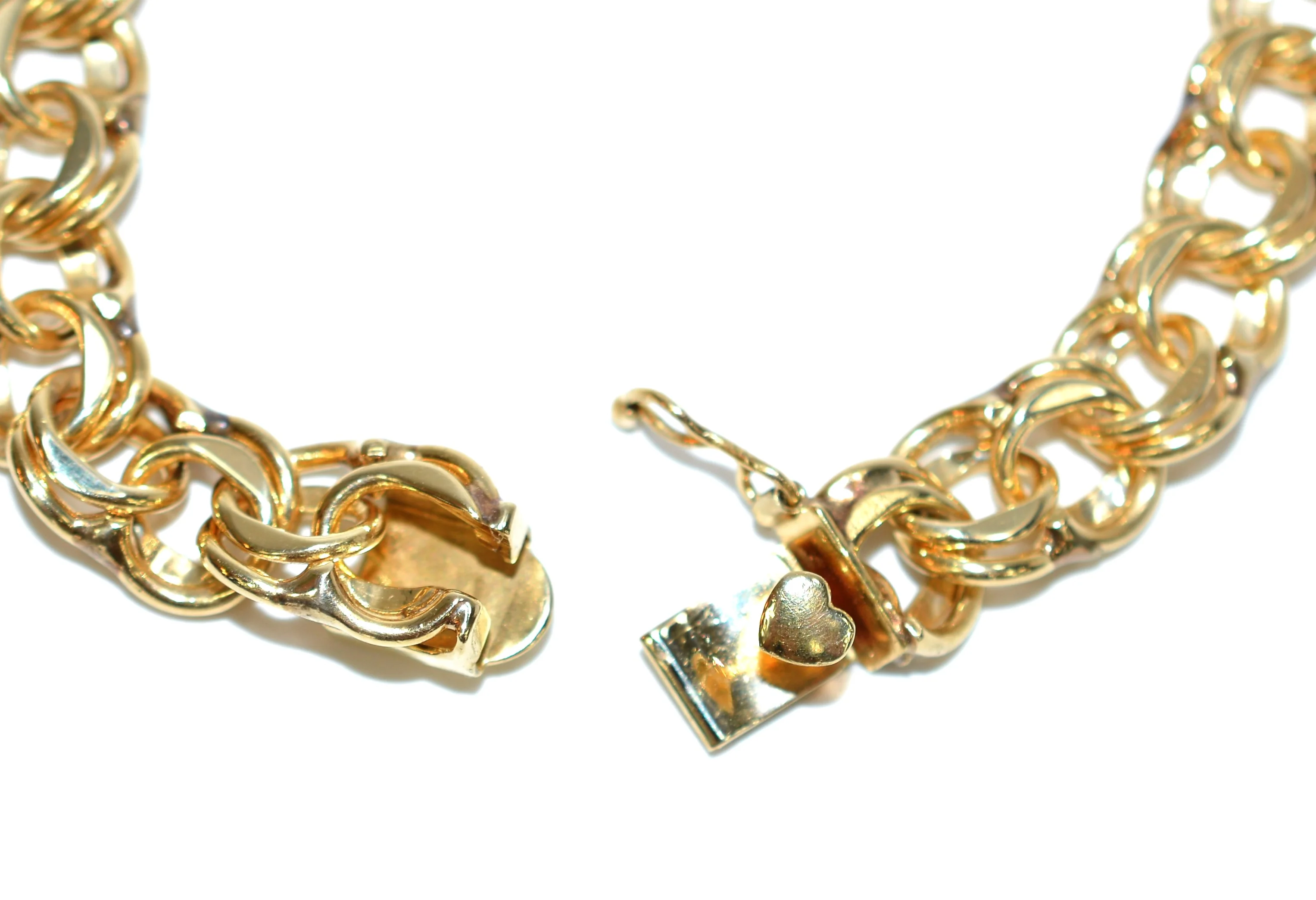 14K Solid Gold Bracelet Men's Bracelet Identity Bracelet Chain Bracelet Link Bracelet Vintage Bracelet Estate Jewelry Men's Fine Jewellery - Image 11