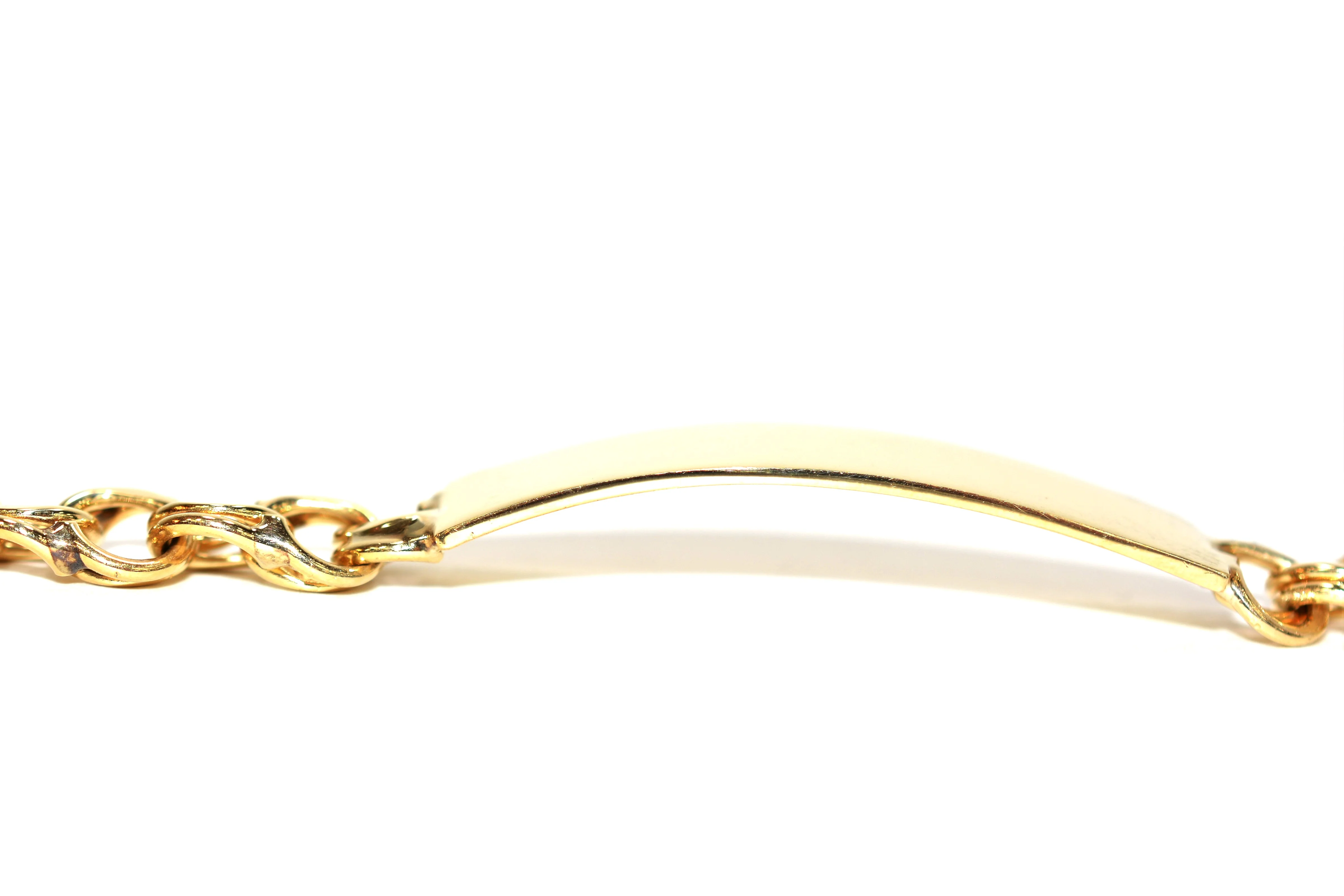 14K Solid Gold Bracelet Men's Bracelet Identity Bracelet Chain Bracelet Link Bracelet Vintage Bracelet Estate Jewelry Men's Fine Jewellery - Image 8