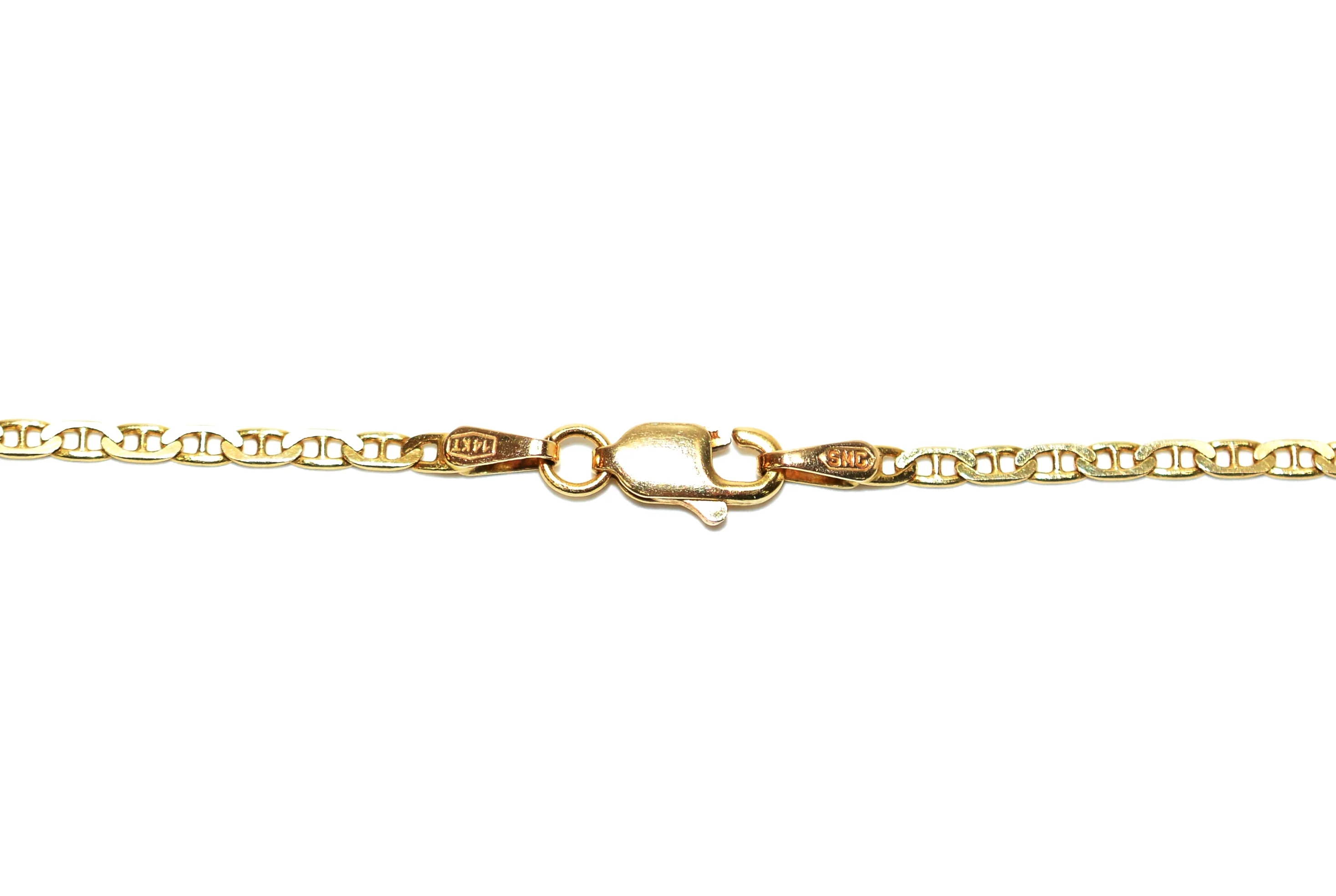 14K Solid Gold Mariner Chain Necklace 18" 3.3g 1.75mm Chain Gold Chain Vintage Jewelry Unisex Estate Jewelry Fine Jewelry Fine Jewellery - Image 5