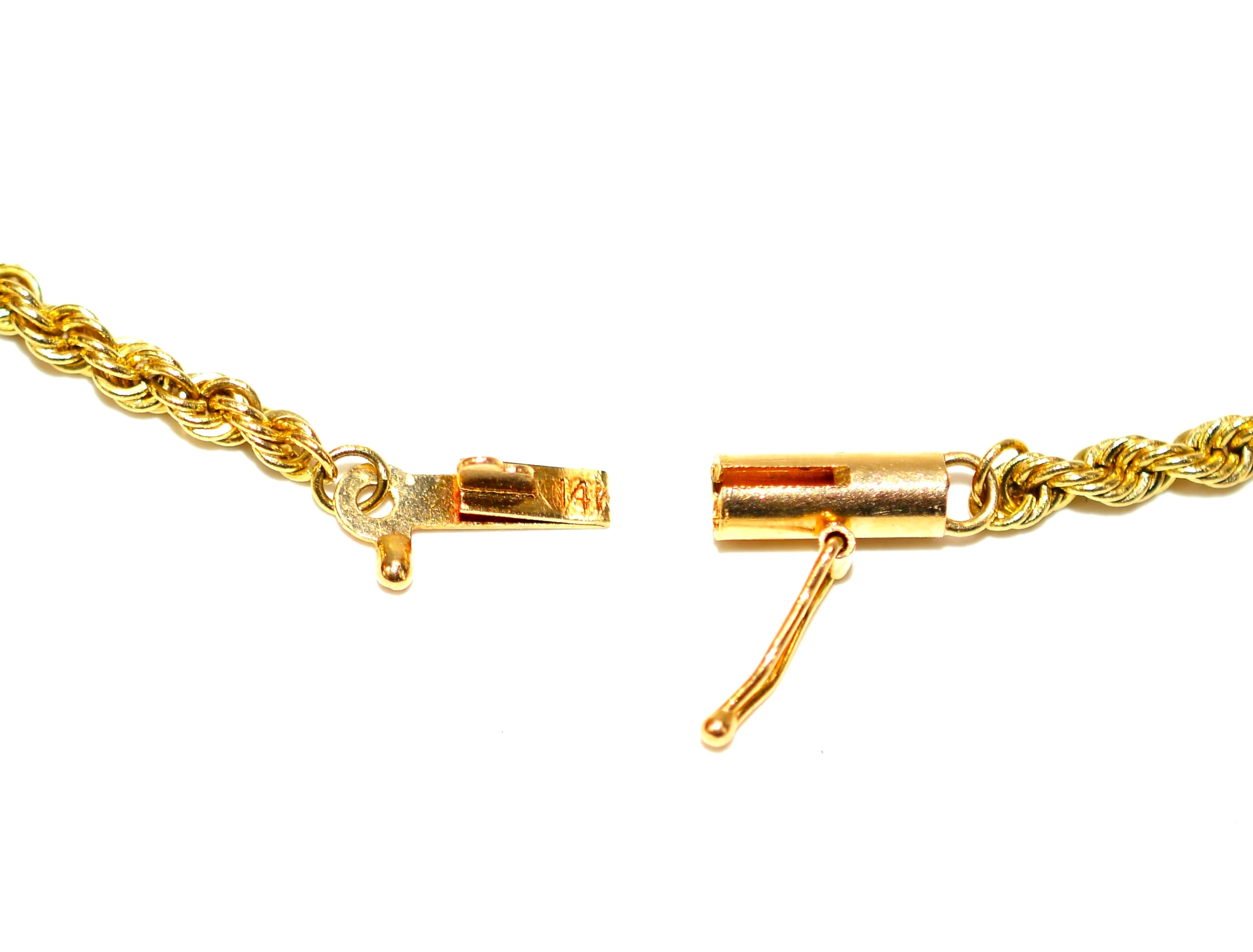 14K Solid Gold Twist Rope Chain Bracelet Women's Bracelet Ladies Bracelet Link Bracelet Gold Bracelet Vintage Bracelet Fine Estate Jewelry - Image 6