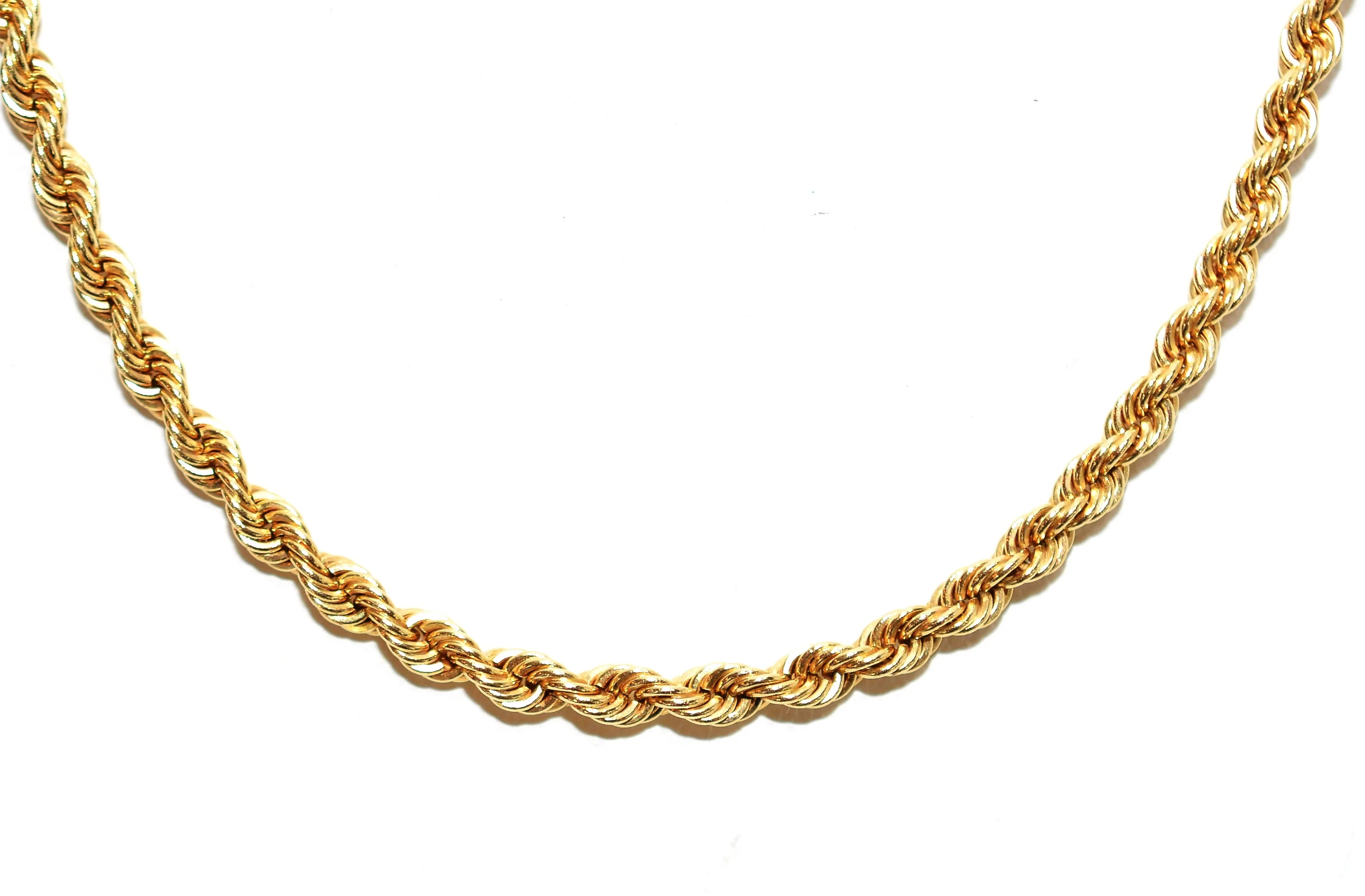14K Solid Gold Twist-Rope Chain Necklace 18" 2.75mm 13.0 Grams Gold Chain Gold Necklace Estate Necklace Vintage Necklace Fine Estate Jewelry - Image 2