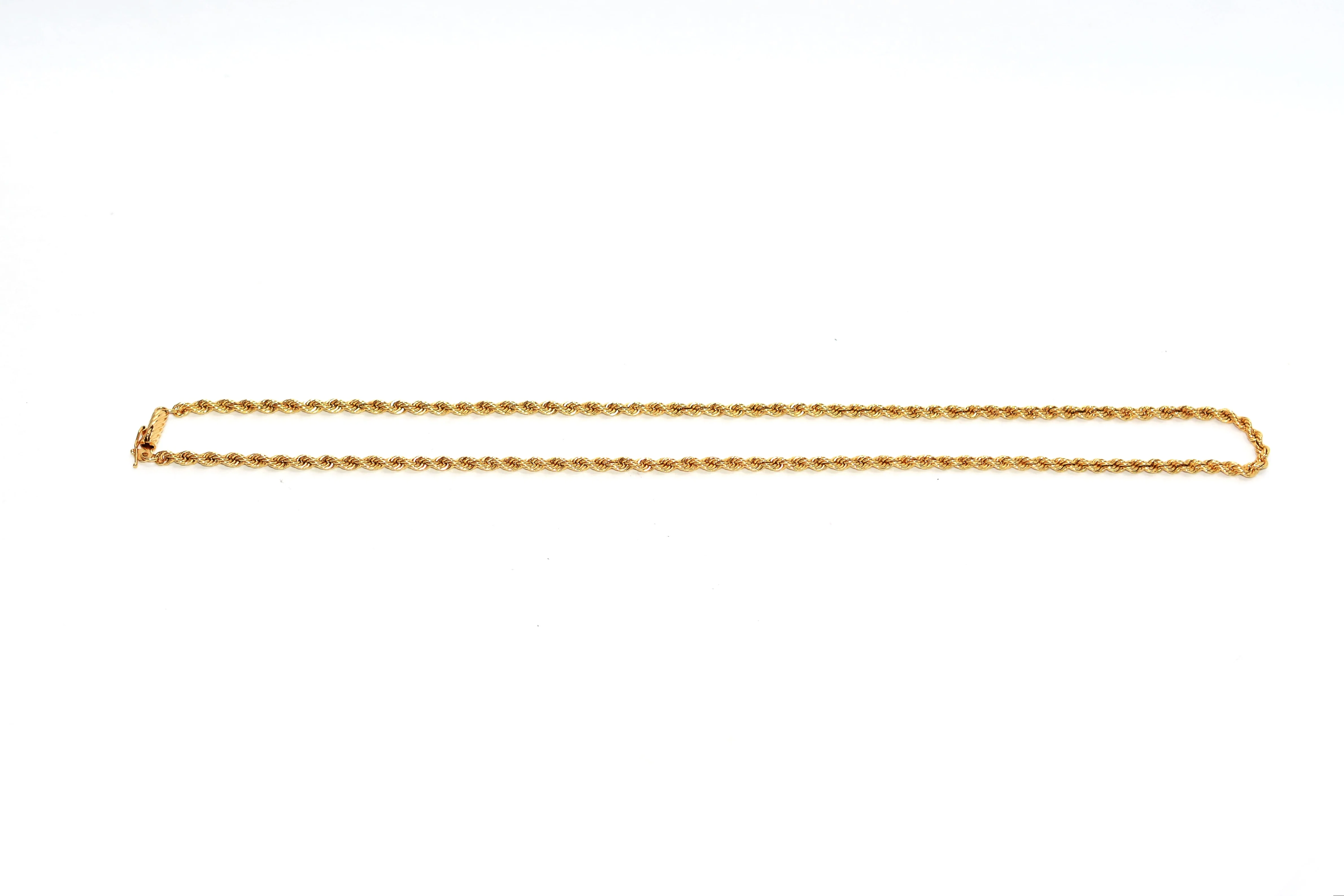 14K Solid Gold Twist-Rope Chain Necklace 18" 2.75mm 13.0 Grams Gold Chain Gold Necklace Estate Necklace Vintage Necklace Fine Estate Jewelry - Image 3