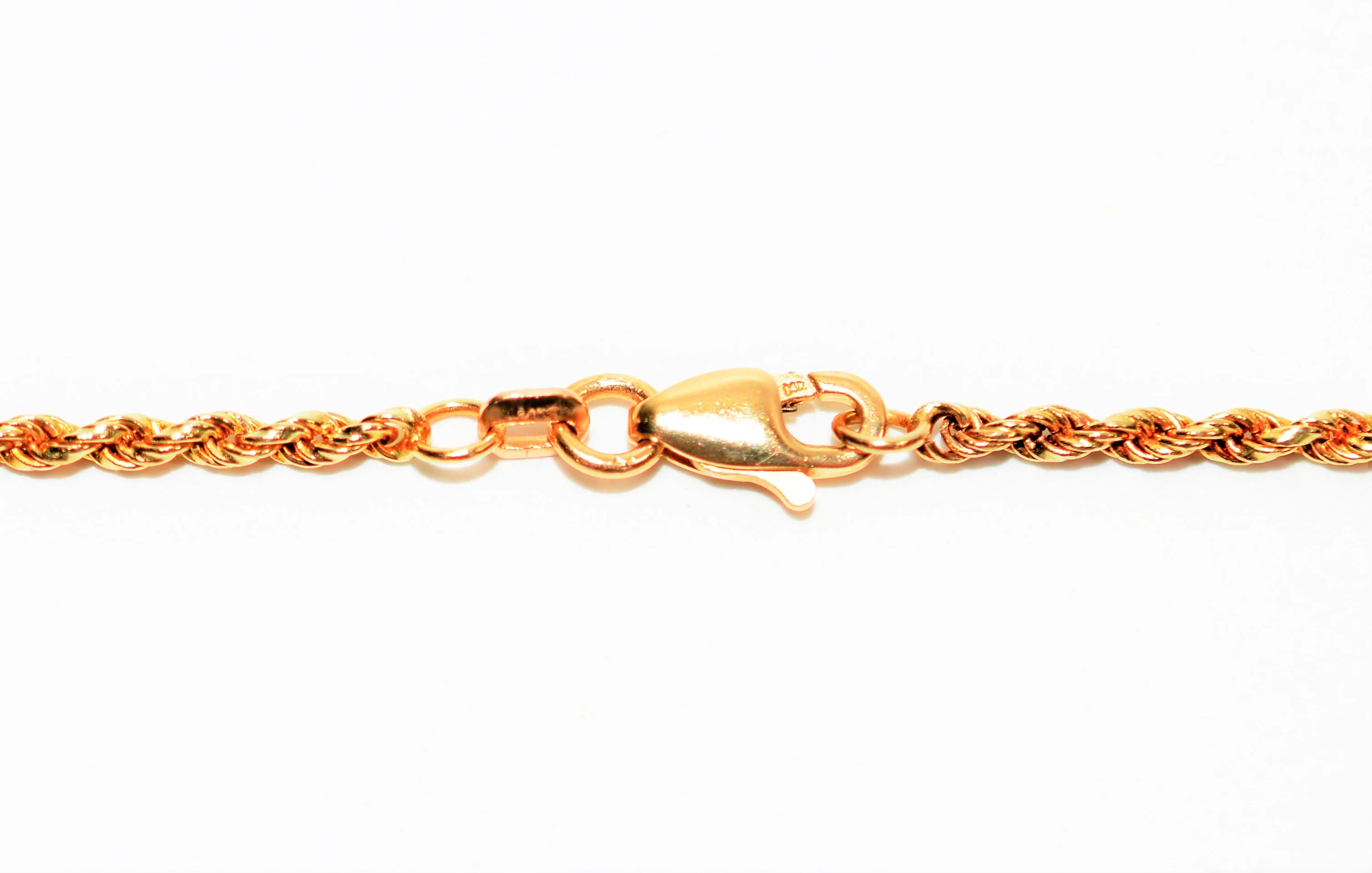 14K Solid Gold Twist Rope Chain Necklace 17.5" 2mm 7.6g Rope Chain Fine Jewelry Estate Necklace Fine Jewellery Gold Chain Gold Rope Necklace - Image 5