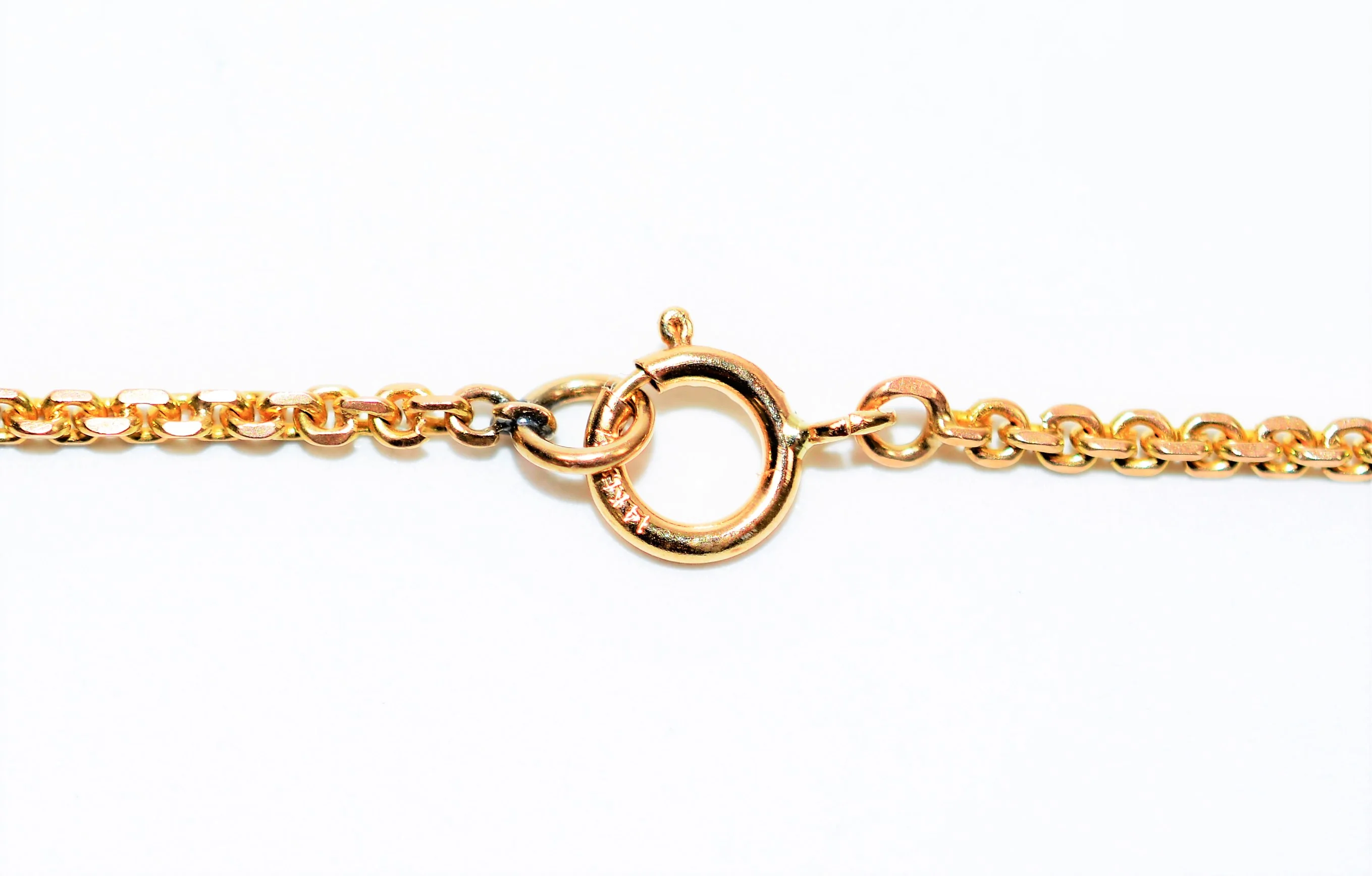 14K Solid Gold Cable Chain Necklace 24" 1.75mm 7.1 Grams Extra Long Gold Chain Gold Necklace Vintage Jewelry Estate Jewellery Fine Necklace - Image 3