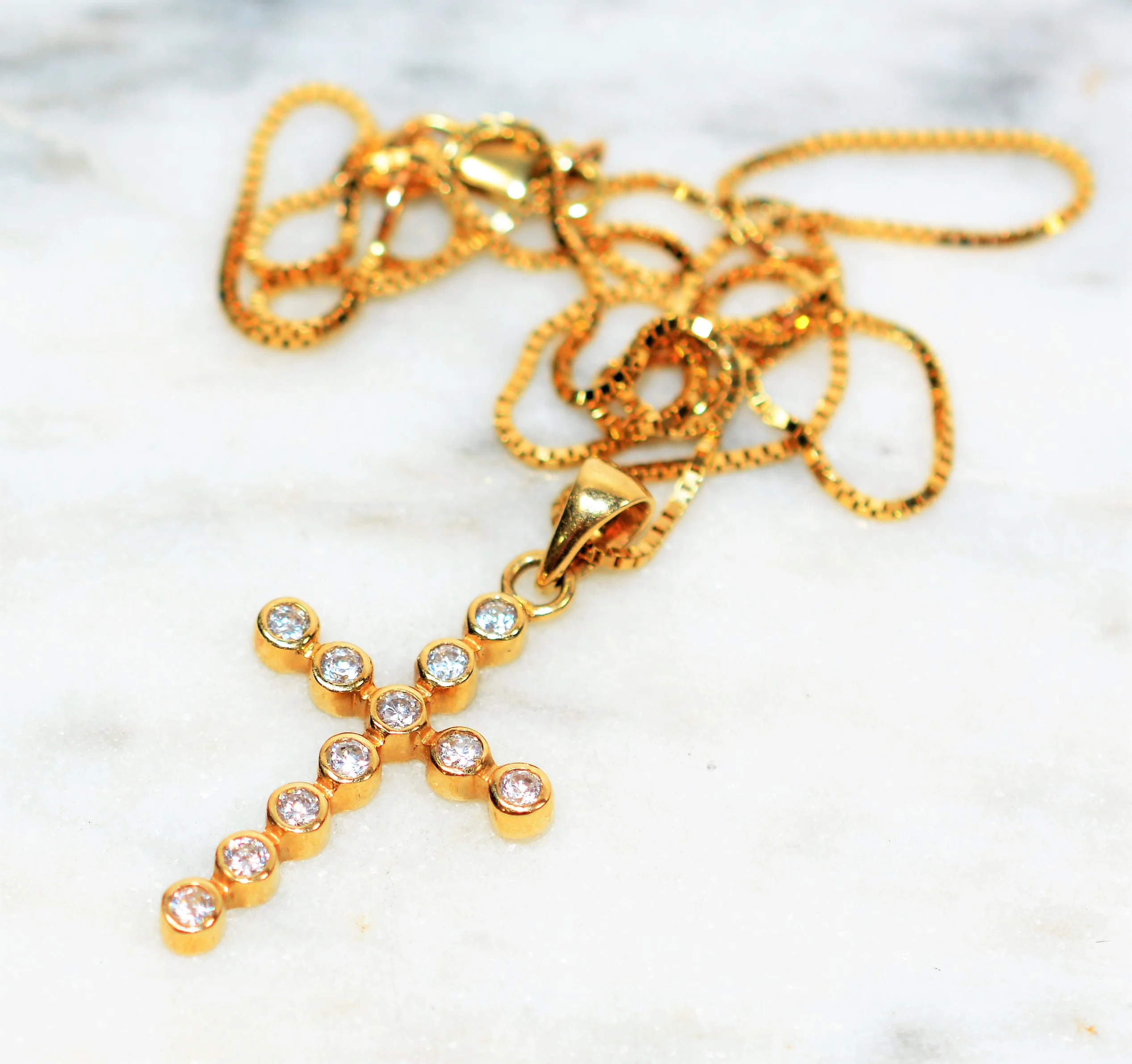 Natural Diamond Necklace 14K Solid Gold .44tcw Cross Pendant Faith Necklace Religious Pendant Fine Jewelry Pendant Necklace Jesus Necklace - Image 5