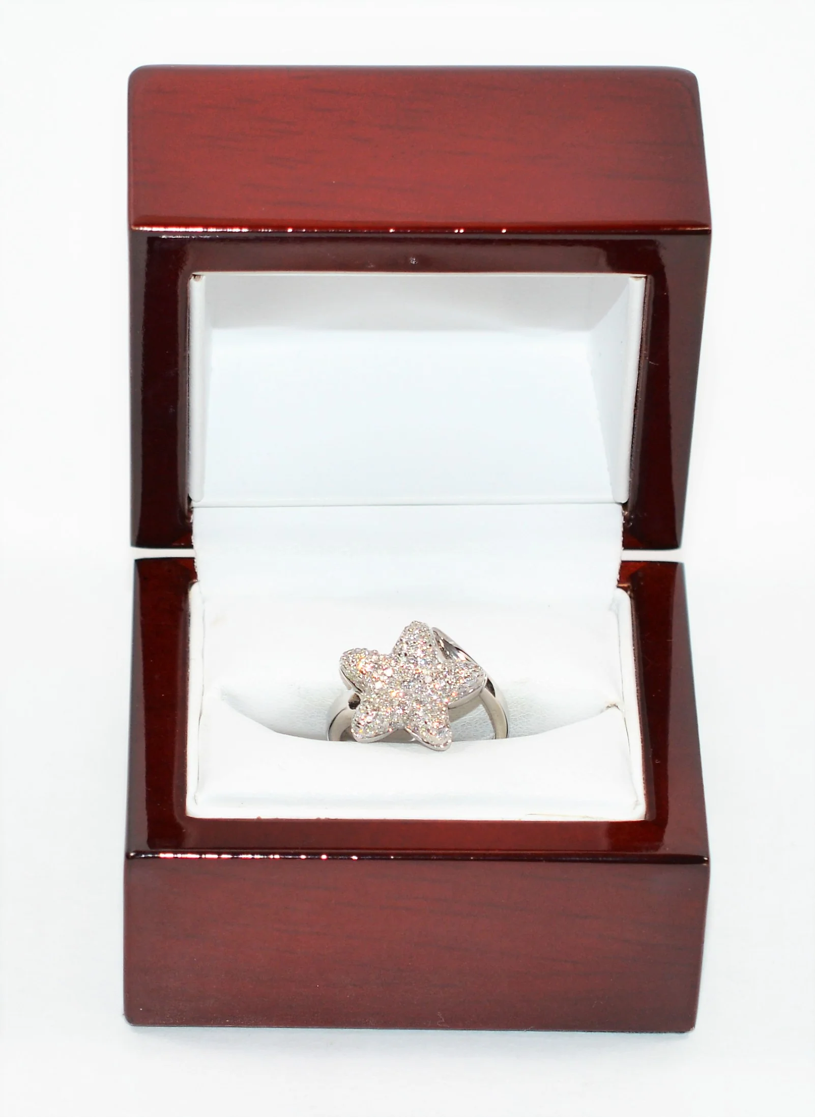 LeVian Natural Diamond Ring 14K Solid White Gold .43tcw Star Ring Cluster Ring Cocktail Ring Statement Ring Designer Ring Fine LeVian Bridal - Image 12
