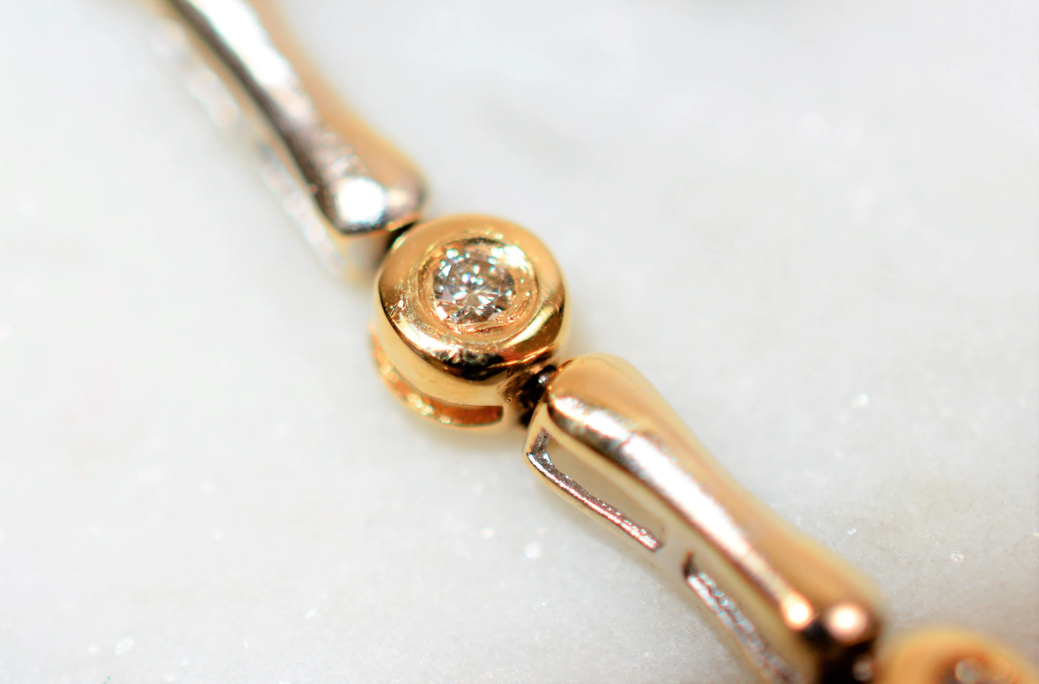 Natural Diamond Bracelet 14K Solid Gold .60tcw Diamond Tennis Bracelet Gemstone Bracelet Two Tone Bracelet Fine Jewelry Wedding Jewelry - Image 3