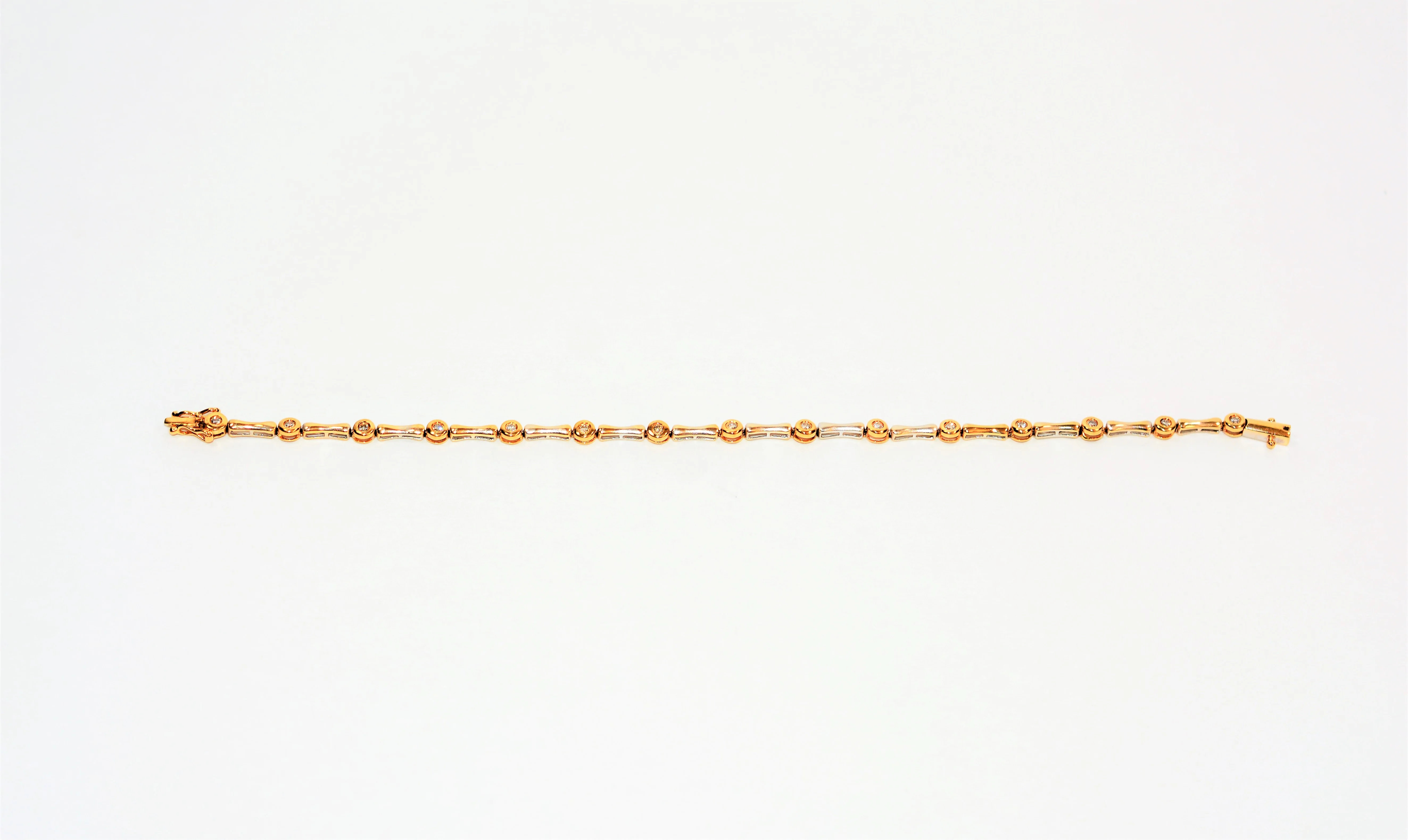 Natural Diamond Bracelet 14K Solid Gold .60tcw Diamond Tennis Bracelet Gemstone Bracelet Two Tone Bracelet Fine Jewelry Wedding Jewelry - Image 6