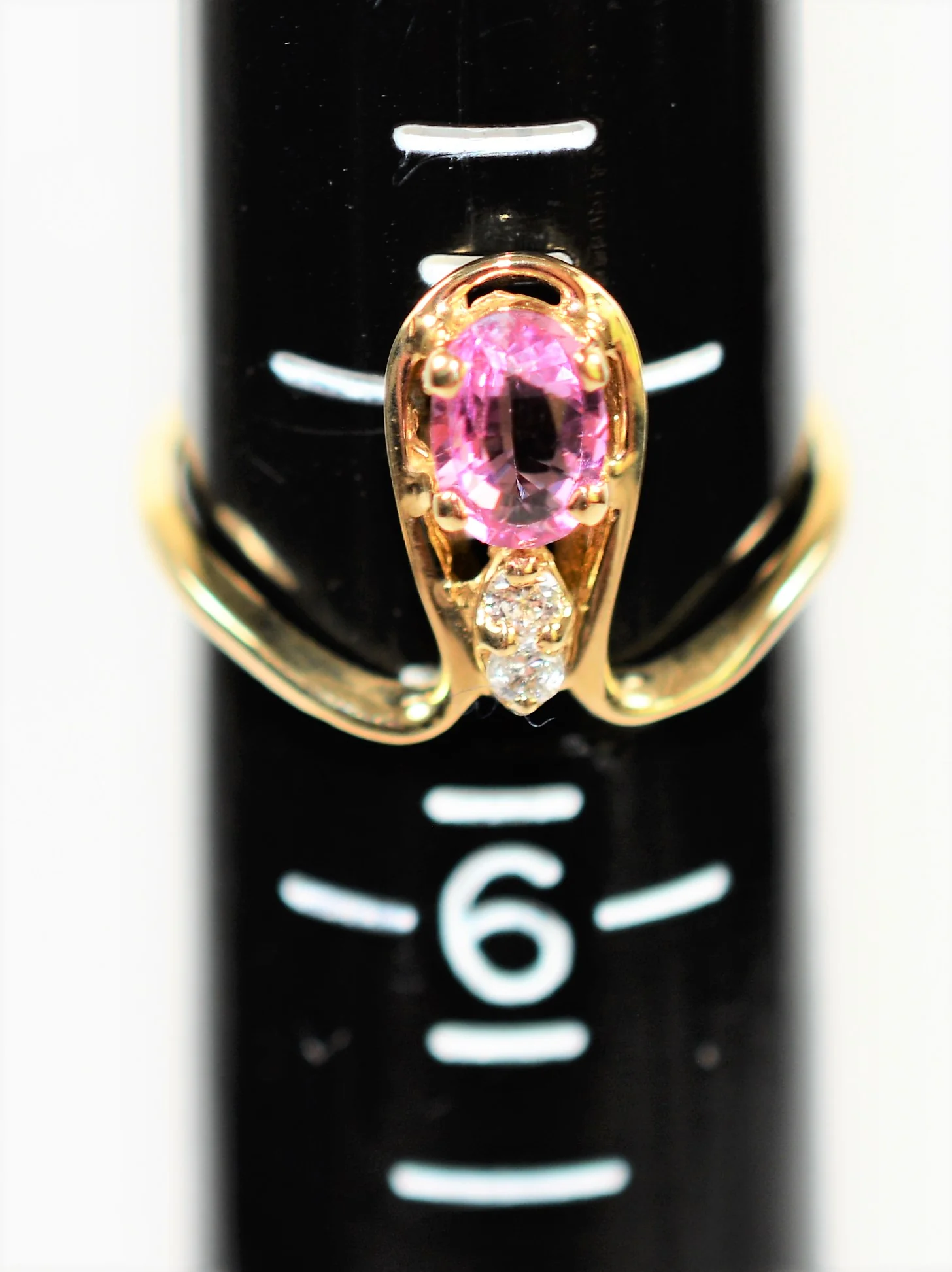 Certified Natural Padparadscha Sapphire & Diamond Ring 14K Solid Gold .60tcw Vintage Ring Statement Ring Gemstone Ring Fine Estate Jewelry - Image 10