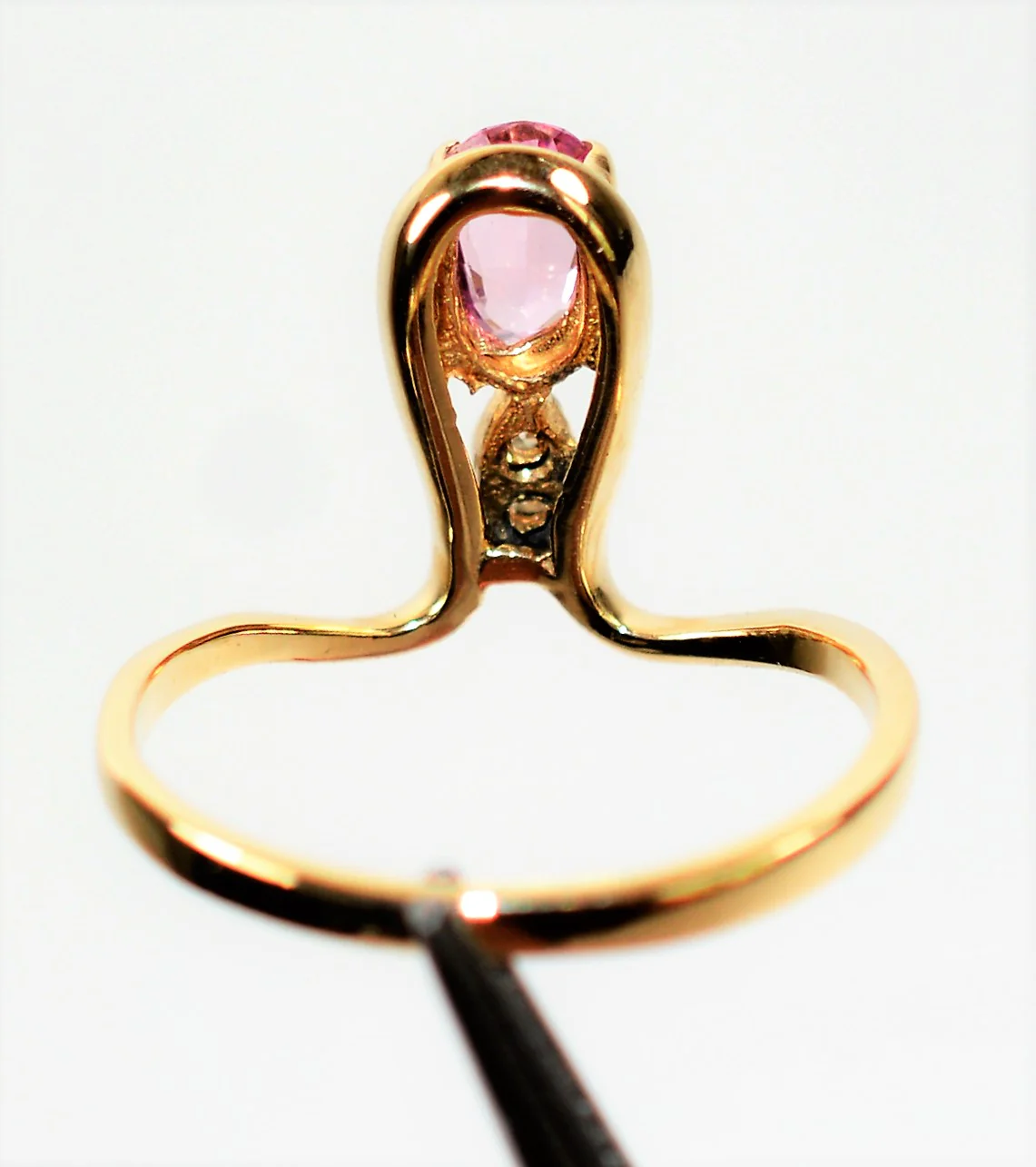 Certified Natural Padparadscha Sapphire & Diamond Ring 14K Solid Gold .60tcw Vintage Ring Statement Ring Gemstone Ring Fine Estate Jewelry - Image 8
