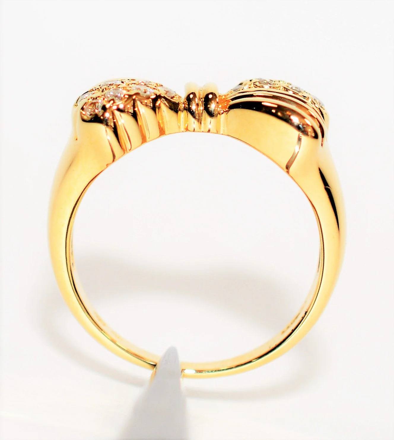 Natural Diamond Ring 14K Solid Gold .21tcw Fashion Ring Bow Ring Ladies Ring Cluster Ring Cocktail Ring Statement Ring Estate Women’s Ring - Image 3