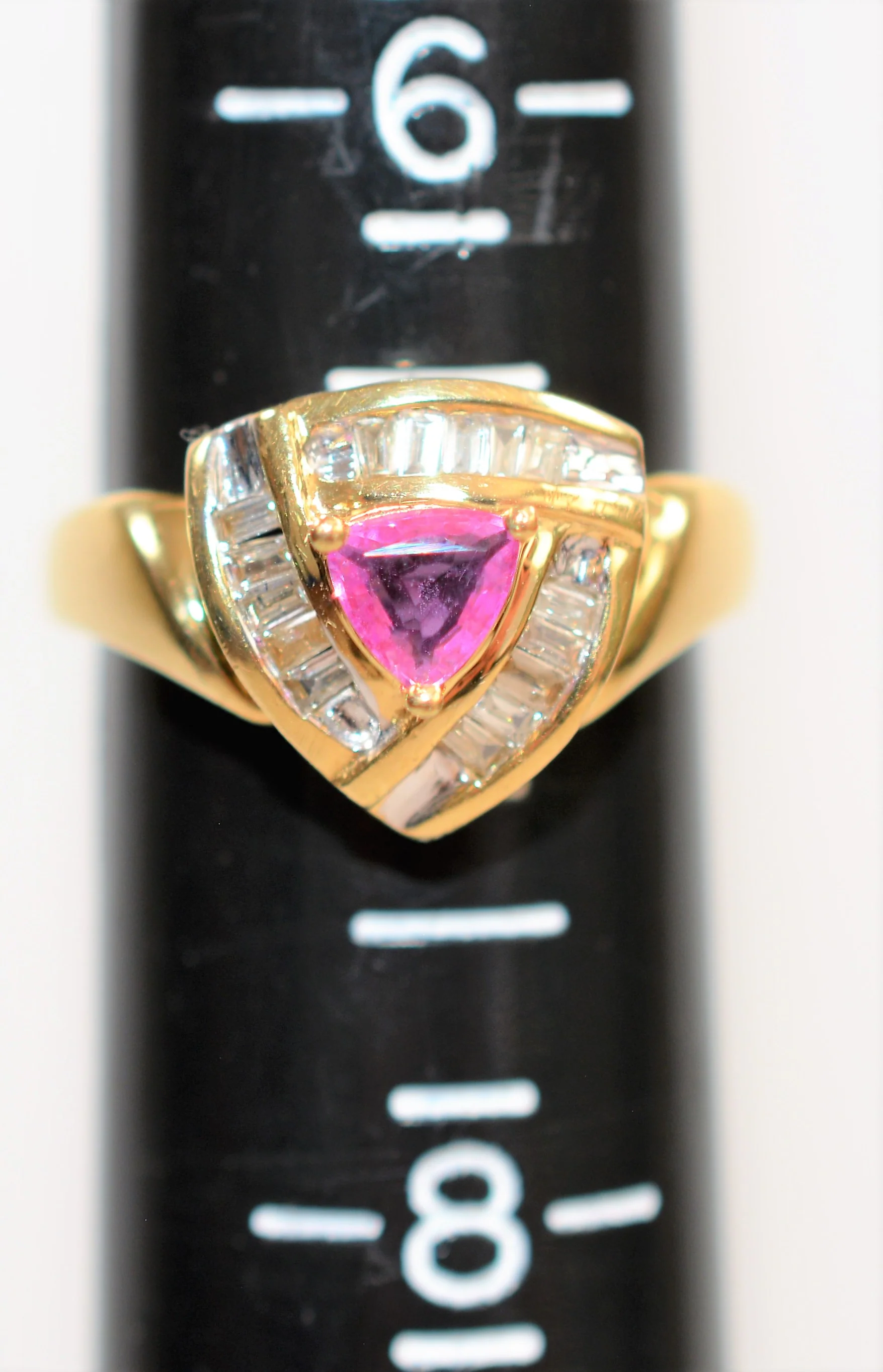Natural Pink Tourmaline & Diamond Ring 14K Solid Gold .74tcw Gemstone Ring Fashion Ring Cocktail Ring Multistone Ring Womenâs Ring Jewellery - Image 9