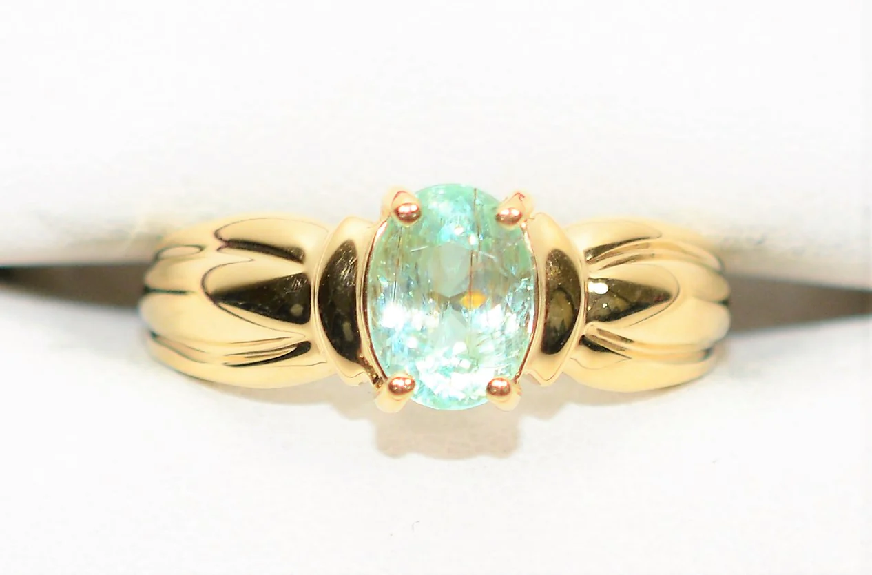Natural Paraiba Tourmaline Ring 14K Solid Gold 1.13ct Solitaire Ring Gemstone Ring Women’s Ring Ladies Ring Statement Ring Jewellery Jewelry - Image 5