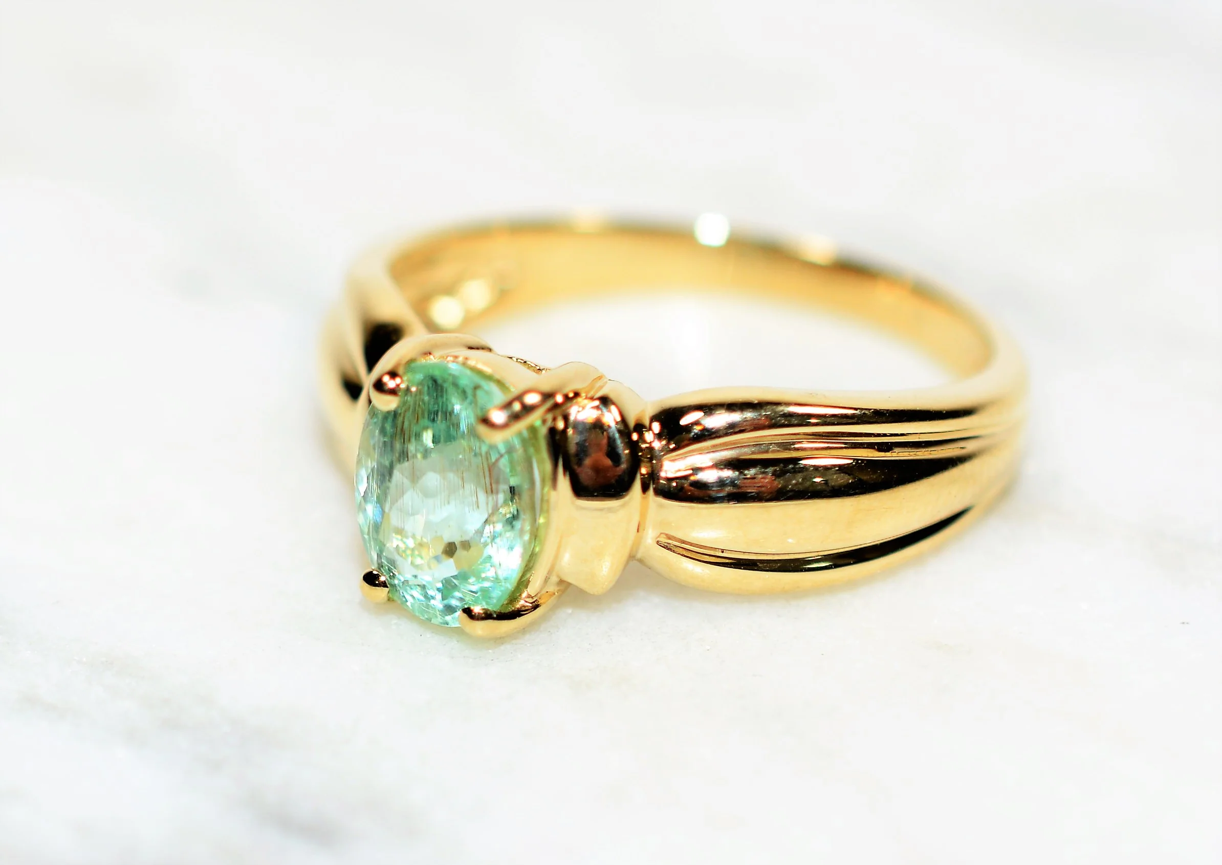 Natural Paraiba Tourmaline Ring 14K Solid Gold 1.13ct Solitaire Ring Gemstone Ring Women’s Ring Ladies Ring Statement Ring Jewellery Jewelry - Image 8