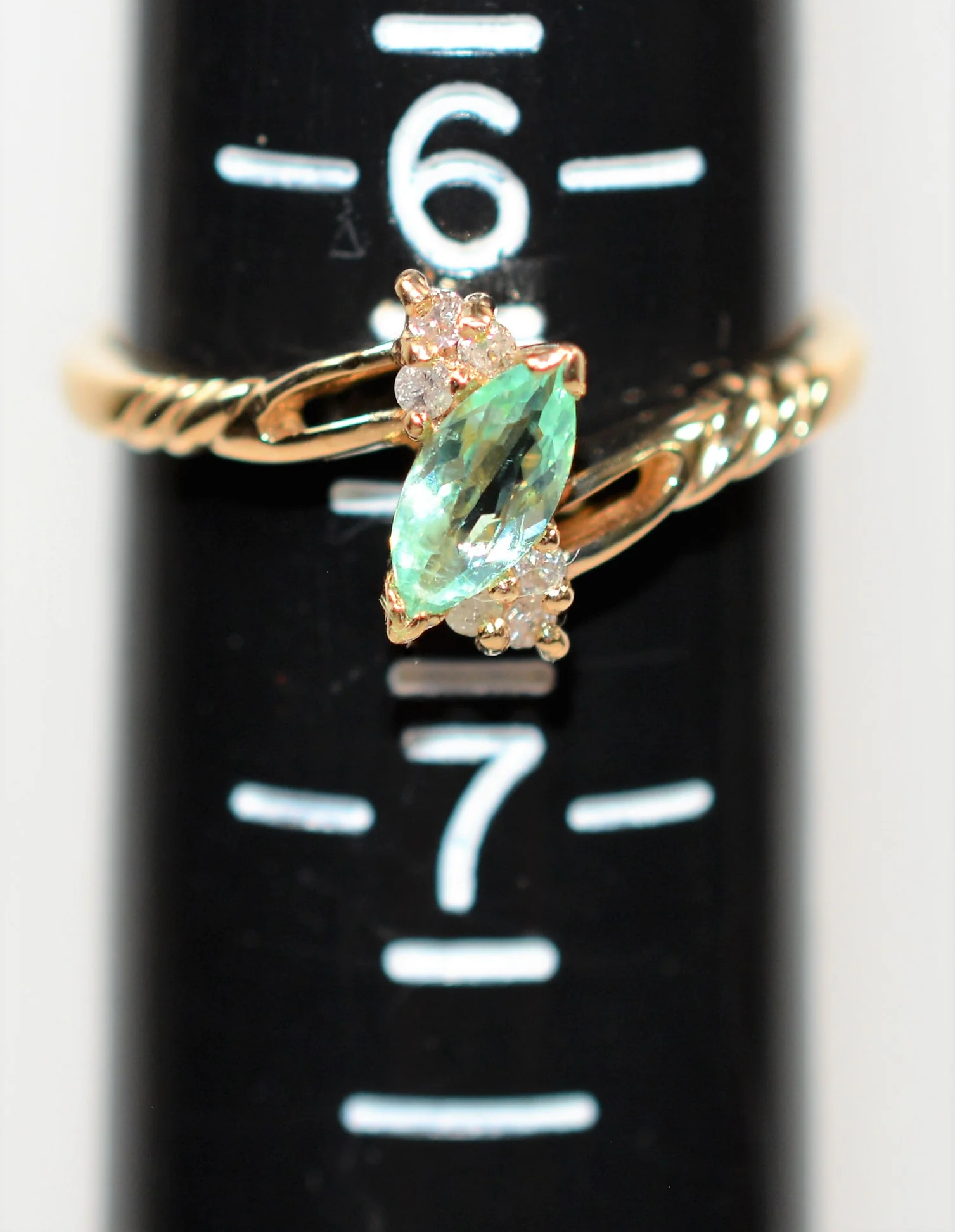 Natural Paraiba Tourmaline & Diamond Ring 14K Solid Gold .37tcw Birthstone Gemstone Jewelry Fine Jewellery Women’s Ring - Image 9