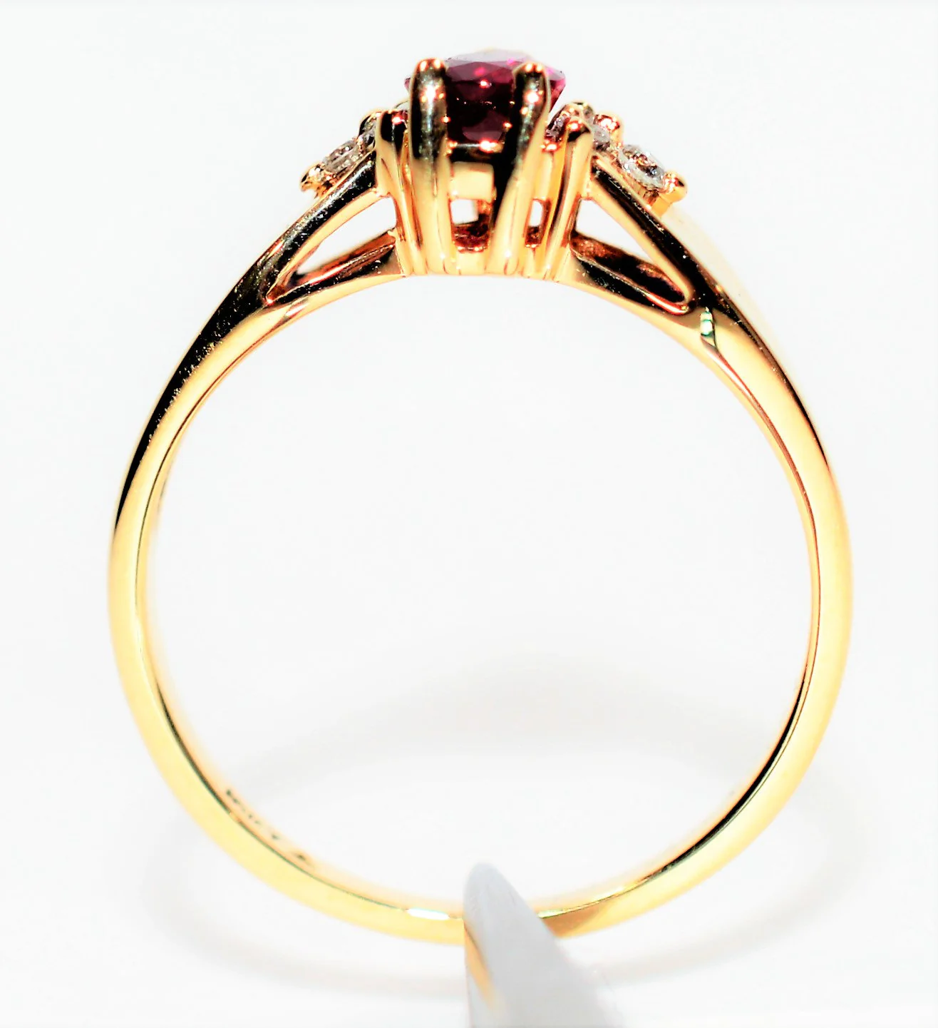 Certified Natural Ruby & Diamond Ring 10K Solid Gold .48tcw Gemstone Anniversary Estate Jewelry - Image 4