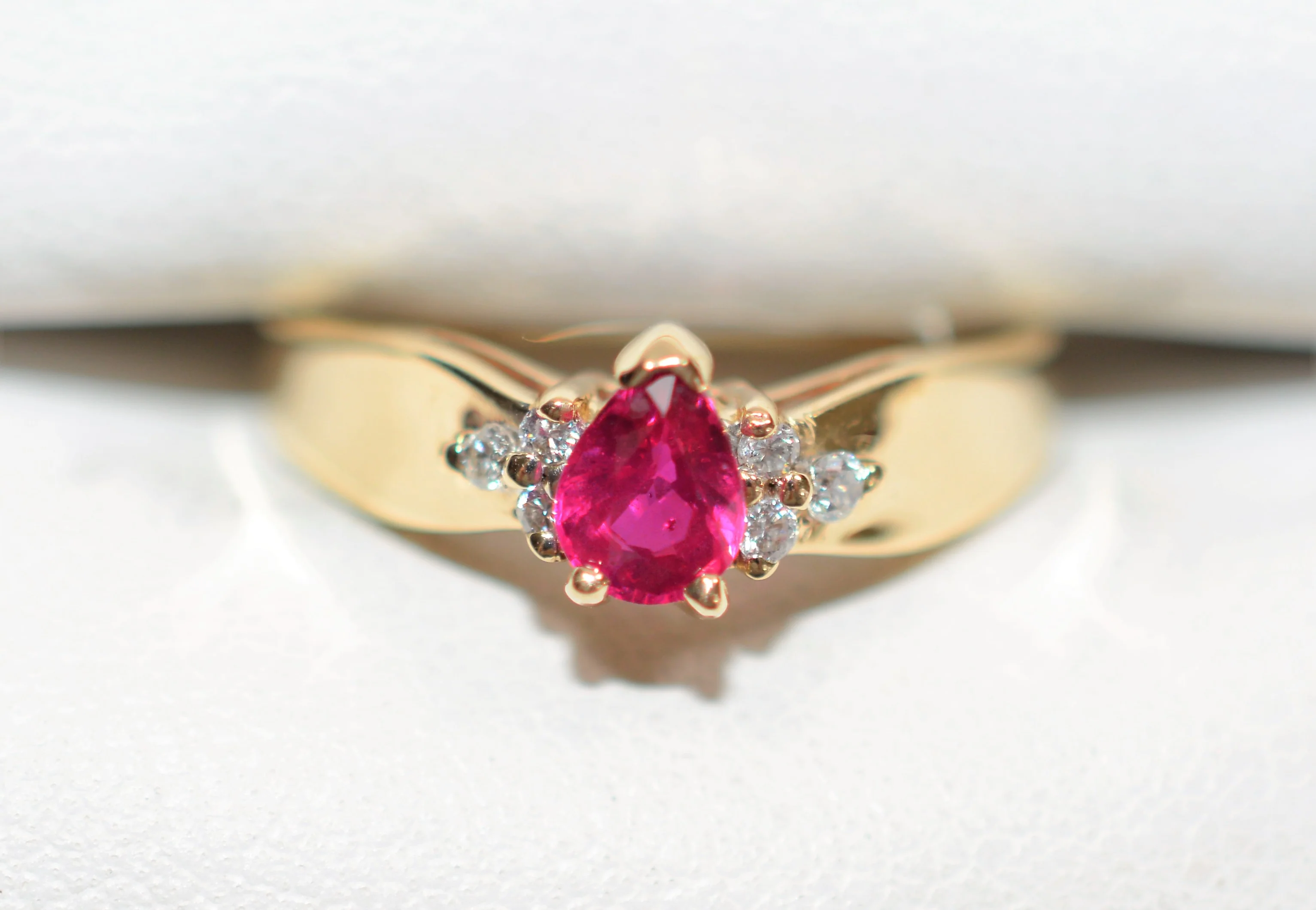 Certified Natural Ruby & Diamond Ring 10K Solid Gold .48tcw Gemstone Anniversary Estate Jewelry - Image 6