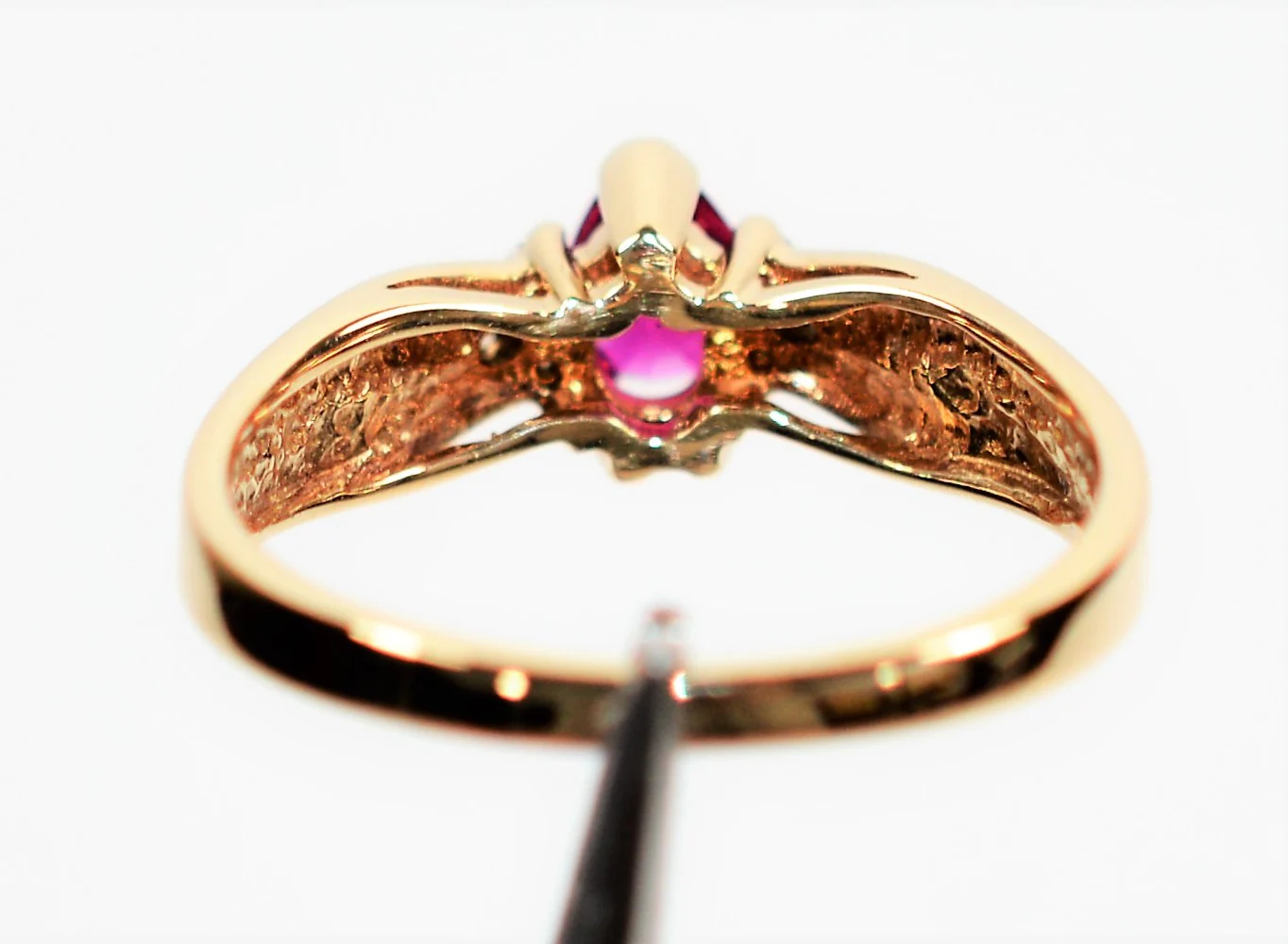 Certified Natural Ruby & Diamond Ring 10K Solid Gold .48tcw Gemstone Anniversary Estate Jewelry - Image 8