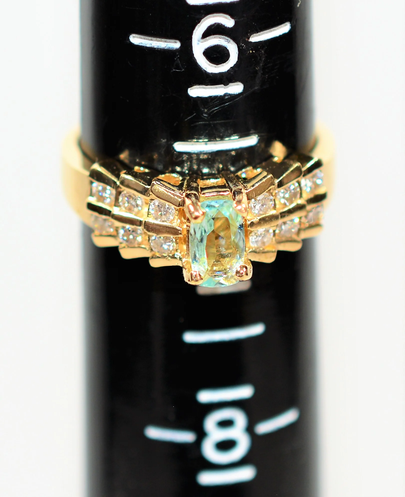 Natural Paraiba Tourmaline & Diamond Ring 14K Solid Gold .67tcw Pave Cluster Women's Fine Jewelry Estate Ring Gemstone Jewellery - Image 9