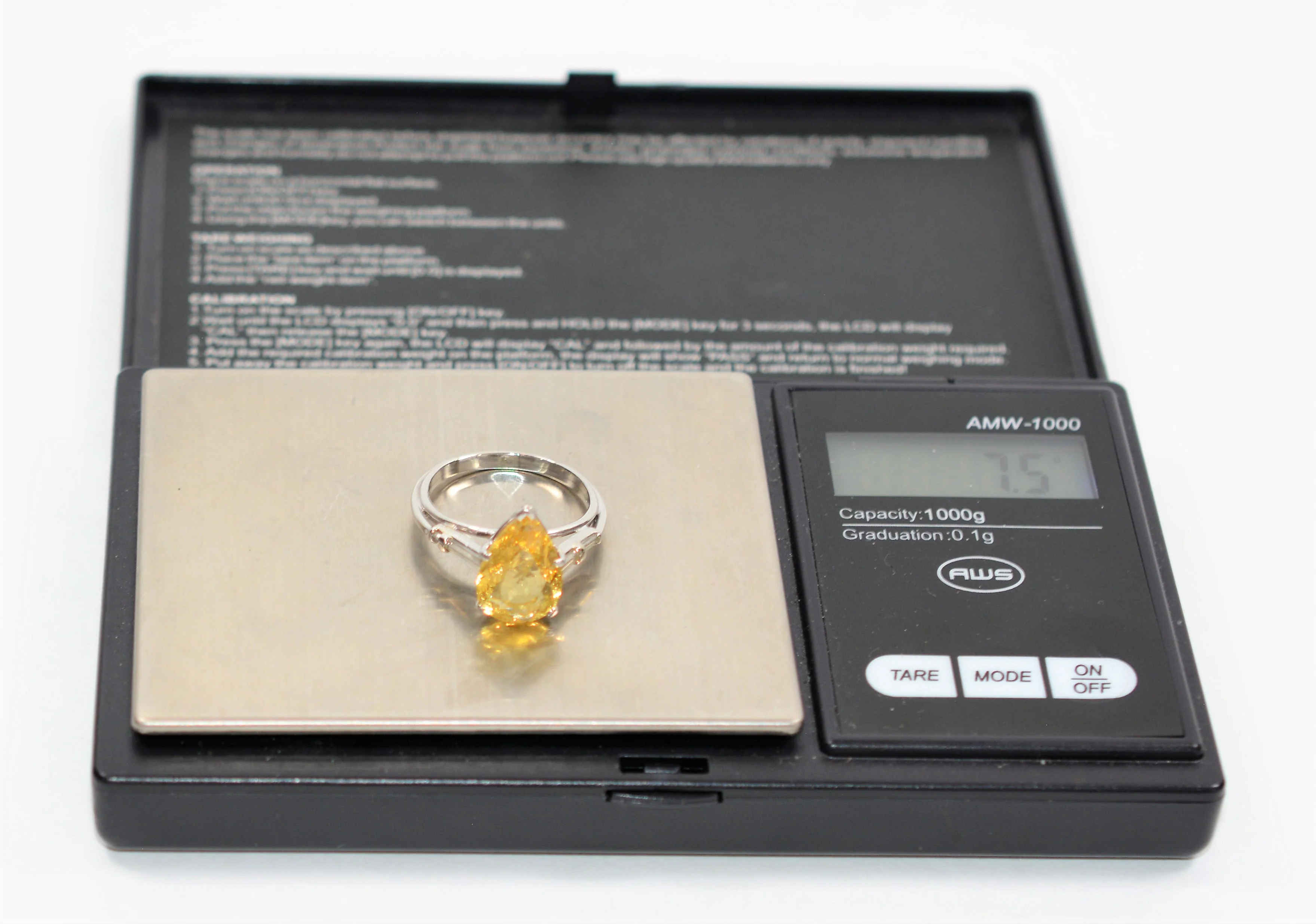Natural Golden Beryl & Diamond Ring Solid Platinum 4.94tcw Engagement Ring Cocktail Ring Statement Ring Yellow Beryl Ring Yellow Ring Estate - Image 10