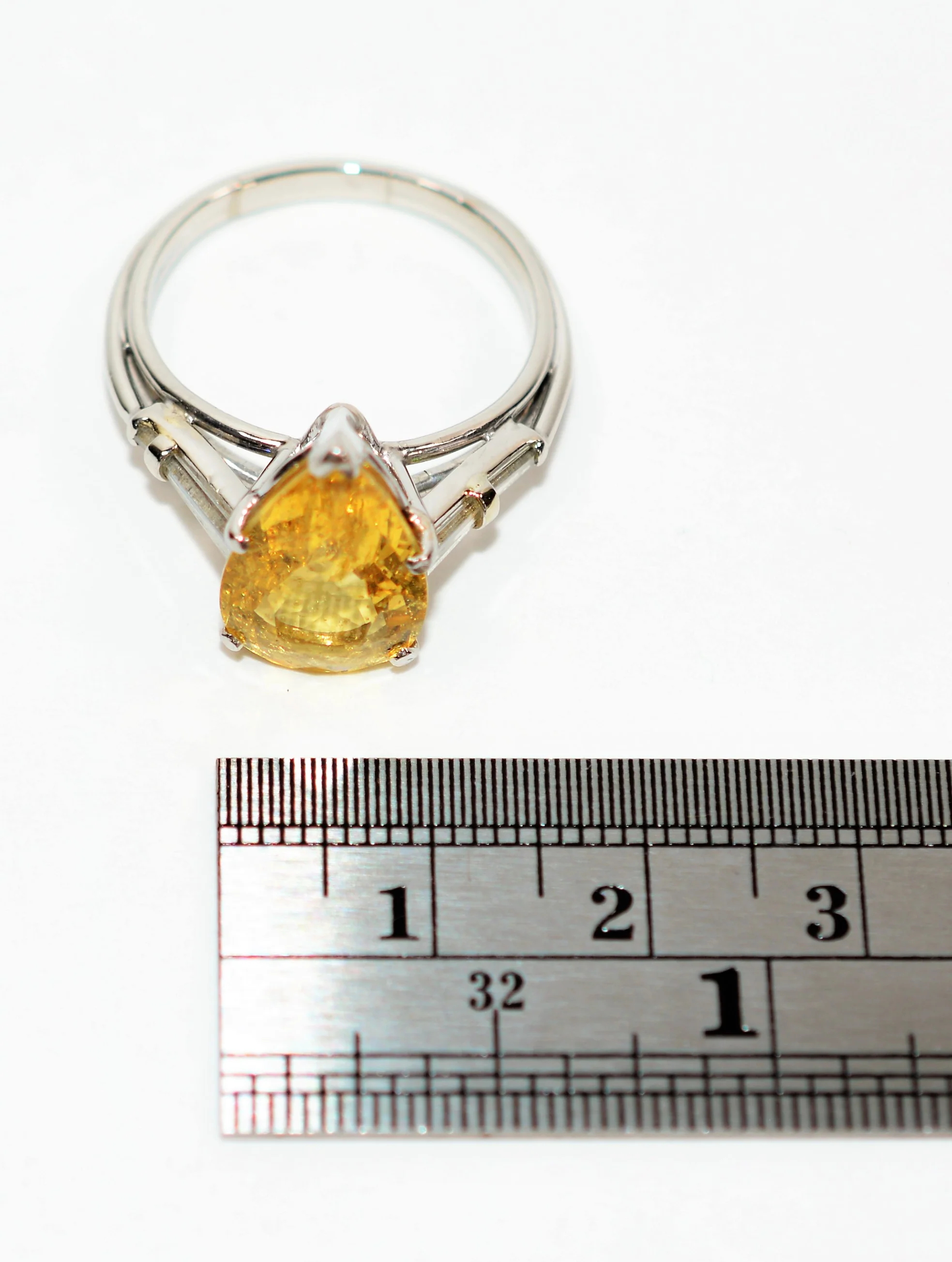 Natural Golden Beryl & Diamond Ring Solid Platinum 4.94tcw Engagement Ring Cocktail Ring Statement Ring Yellow Beryl Ring Yellow Ring Estate - Image 11