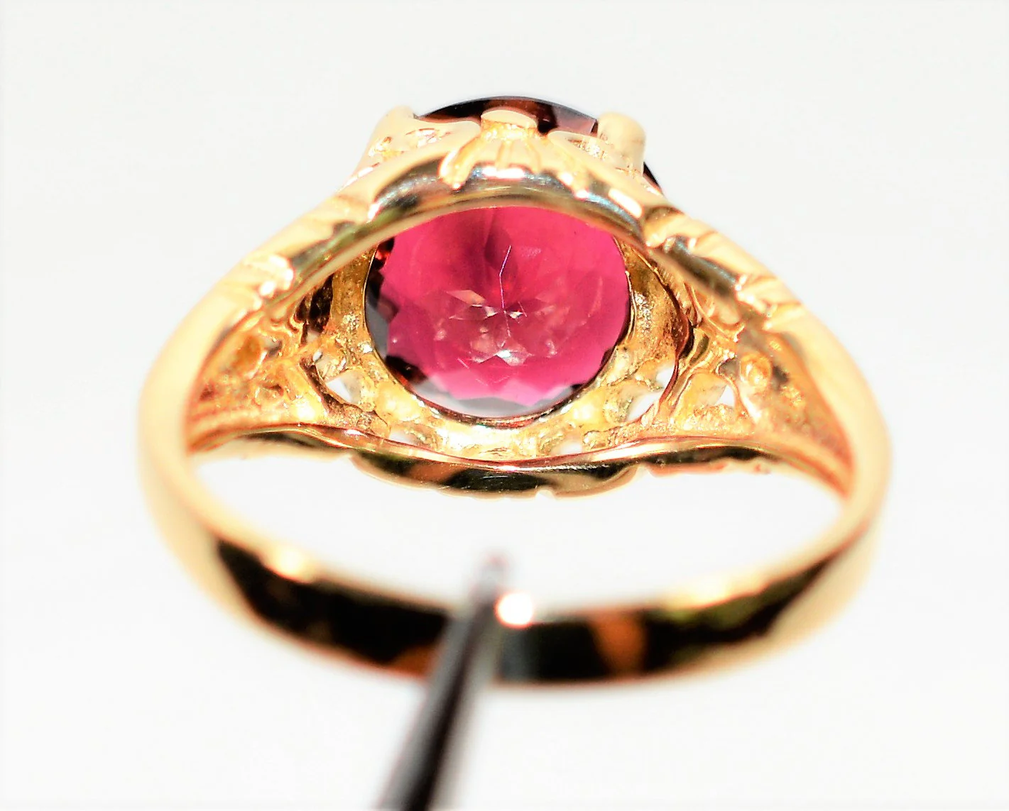 Natural Rubellite Ring 10K Solid Gold 2.70ct Pink Tourmaline Ring Solitaire Ring Statement Ring Gemstone Ring Birthstone Ring Antique Ring - Image 7