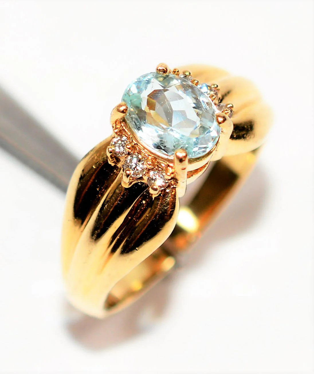 Natural Paraiba Tourmaline & Diamond Ring 14K Solid Gold 1.58tcw Rare Gemstone Women's Ring Diamond Halo Birthstone Ring Fine Estate Jewelry - Image 4