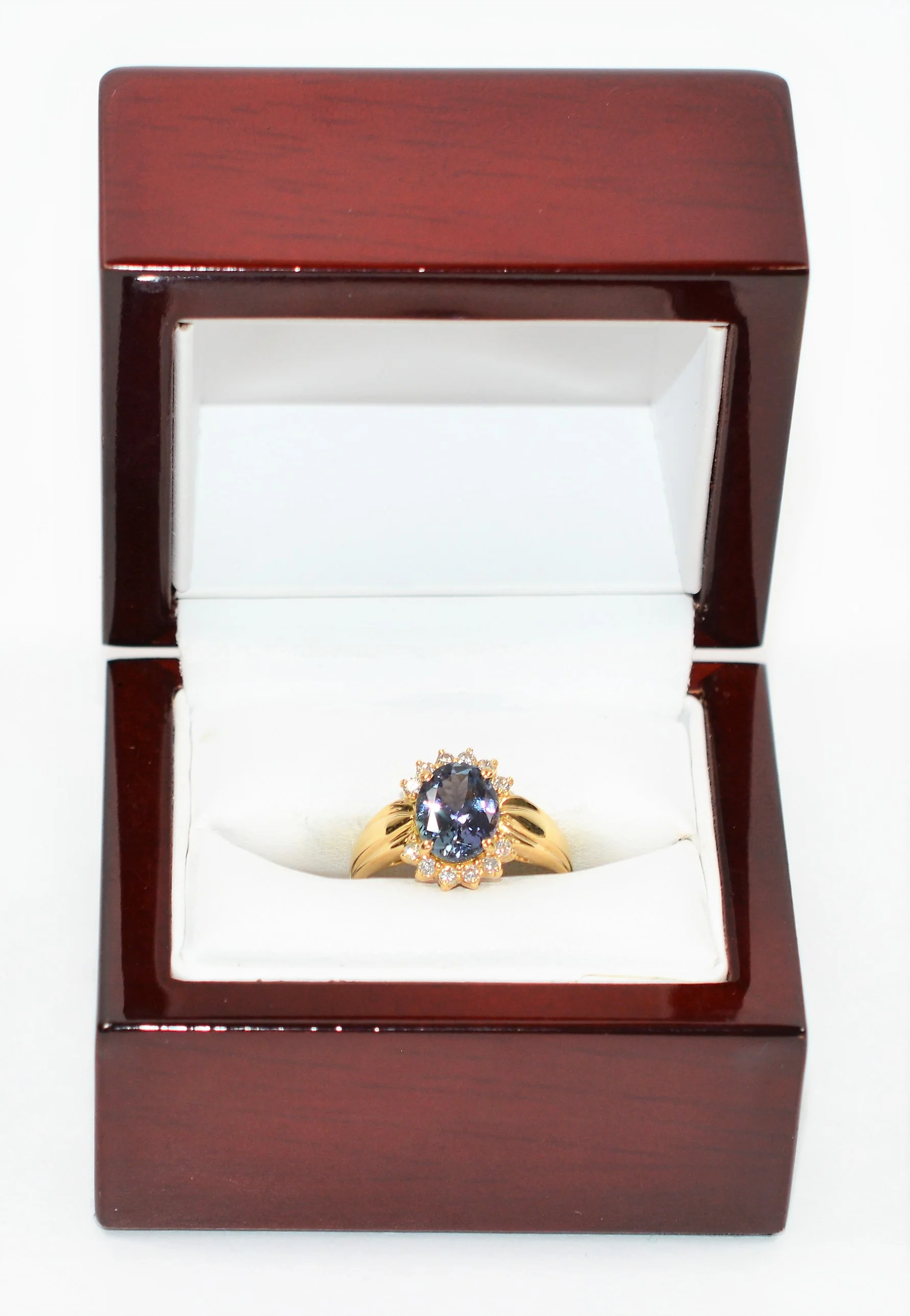 Certified Natural D'Block Tanzanite & Diamond Ring 18K Solid Gold 2.11tcw Birthstone Ring Vintage Ring Estate Ring Fine Jewelry Women's Ring - Image 12