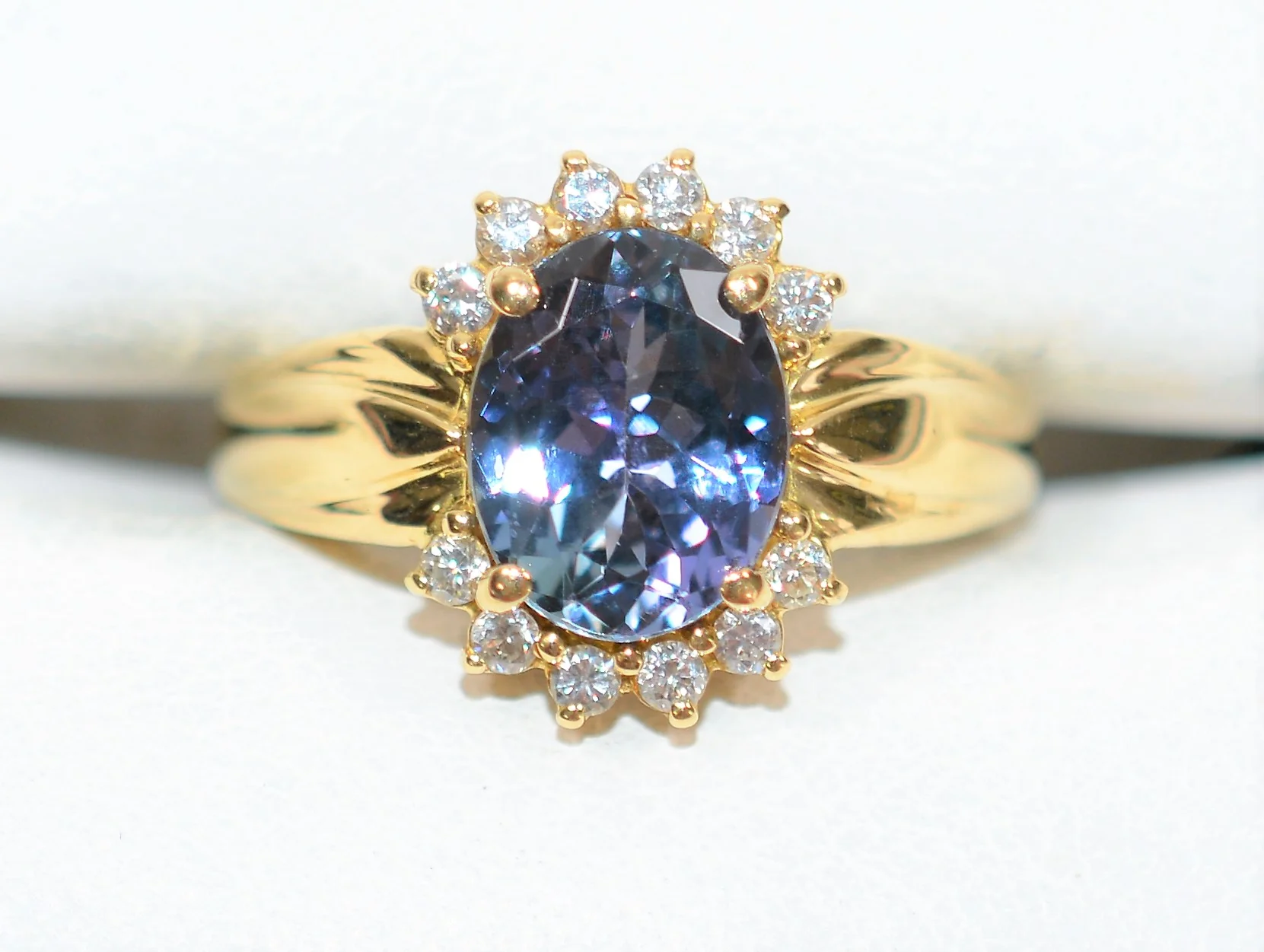 Certified Natural D'Block Tanzanite & Diamond Ring 18K Solid Gold 2.11tcw Birthstone Ring Vintage Ring Estate Ring Fine Jewelry Women's Ring - Image 6