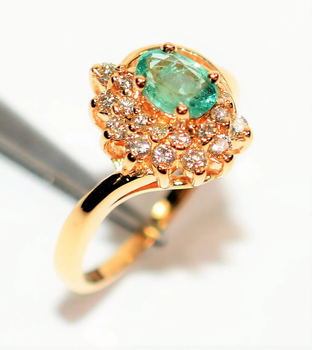 Natural Brazilian Paraiba Tourmaline & Diamond Ring 14K Solid Gold .84tcw Gemstone Ring Women's Ring Birthstone Ring Estate Jewellery Jewelry - Image 4
