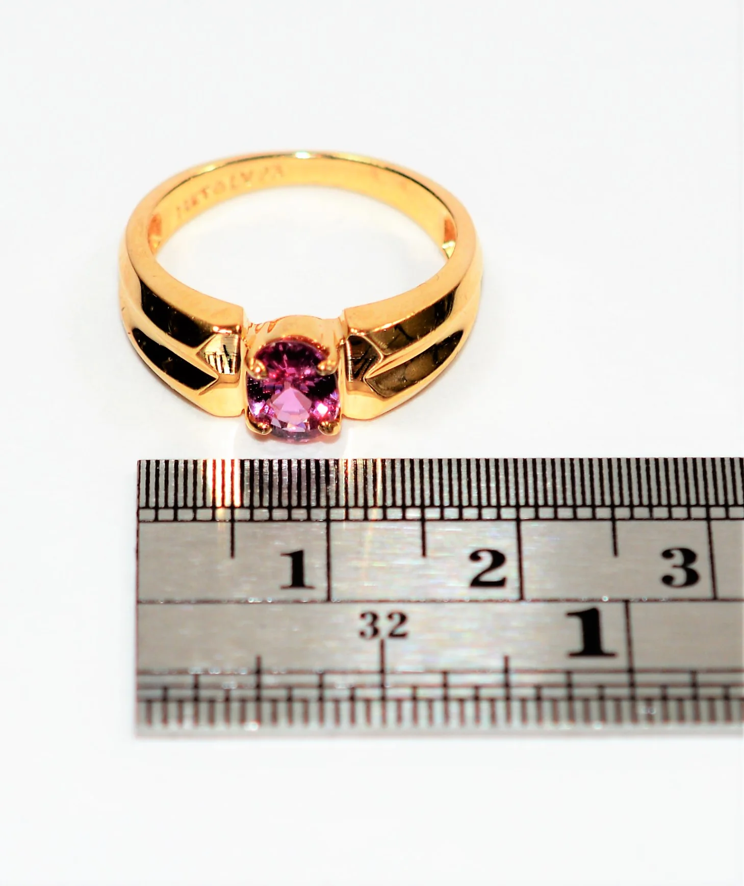 Natural Padparadscha Sapphire Ring 14K Solid Gold .98ct Solitaire Ring Gemstone Ring Pink Ring Engagement Ring Vintage Ring Estate Jewellery - Image 11