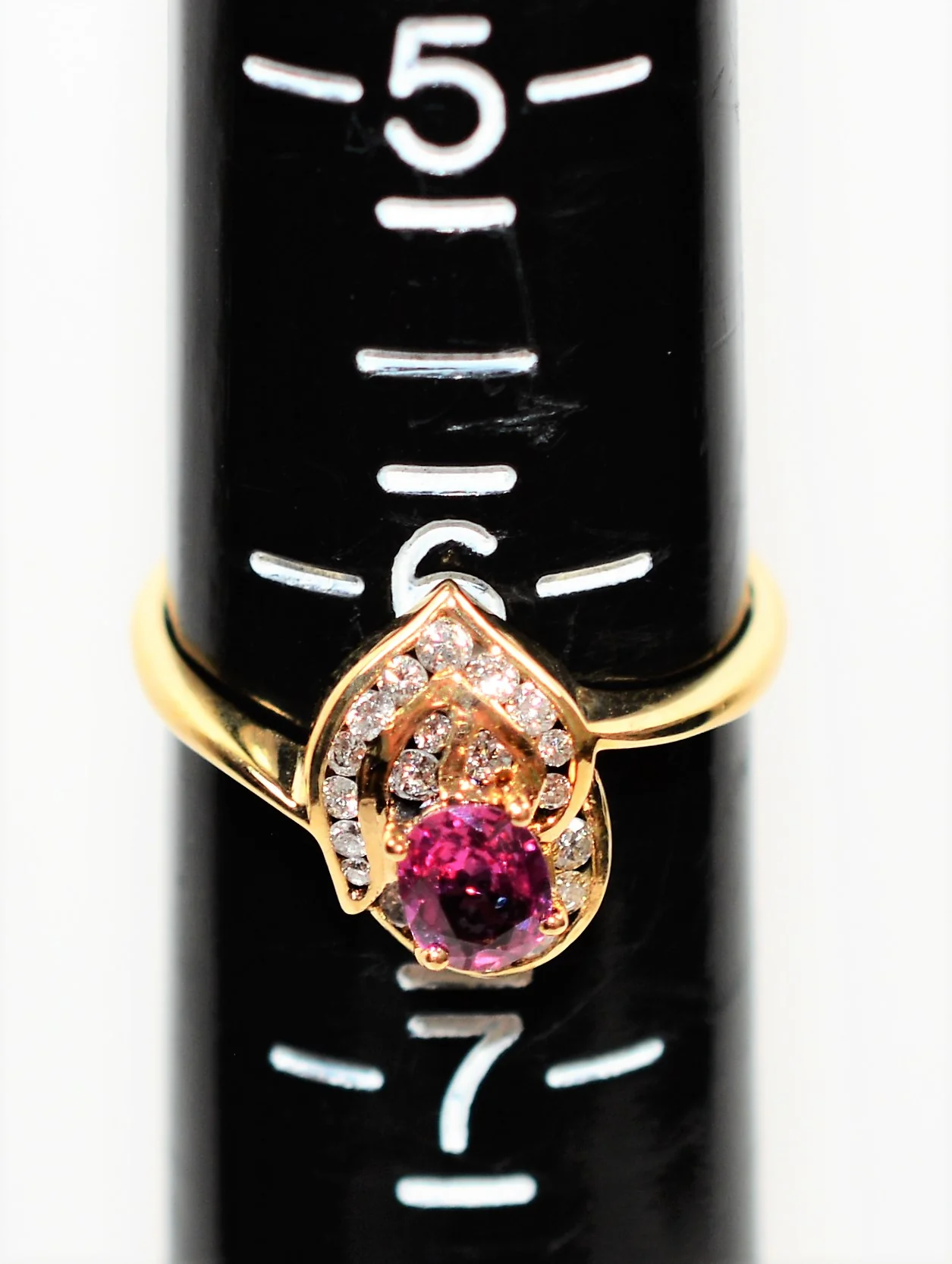 Natural Ruby & Diamond Ring 18K Solid Gold .57tcw Gemstone Ring July Birthstone Ring Ladies Ring Vintage Ring Red Ring Estate Women's Ring - Image 10