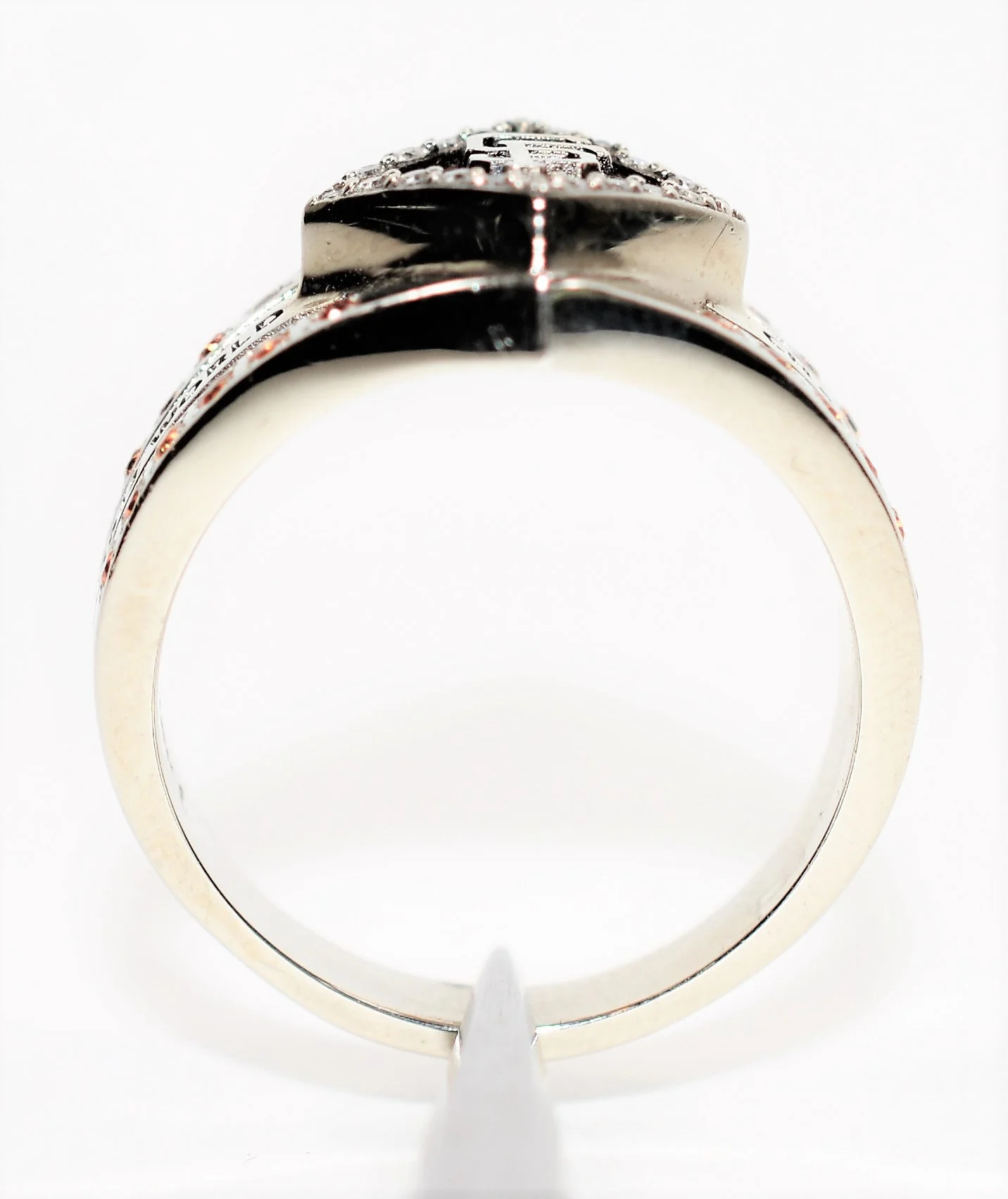 Natural Citrine & Diamond Ring 10K Solid White Gold .34tcw San Francisco World Champion Ring Sports Ring Baseball Ring Men's Ring - Image 3