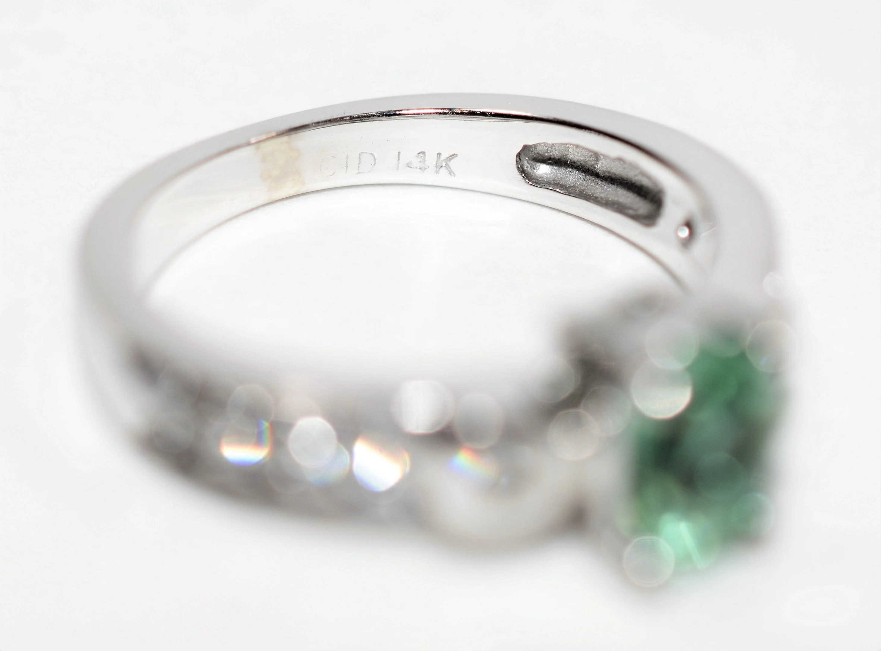 Natural Brazilian Paraiba Tourmaline & Diamond Ring 14K White Gold 1.14tcw Gemstone Women's Ring Engagement Ring Promise Ring Statement Ring Estate - Image 6