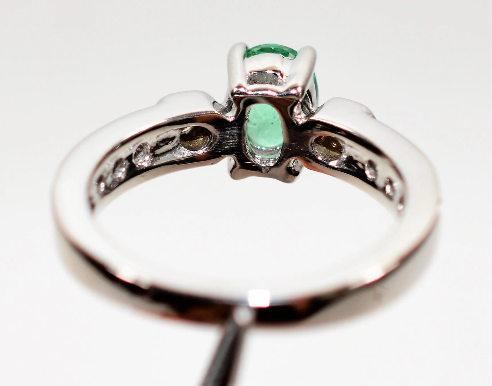 Natural Brazilian Paraiba Tourmaline & Diamond Ring 14K White Gold 1.14tcw Gemstone Women's Ring Engagement Ring Promise Ring Statement Ring Estate - Image 7