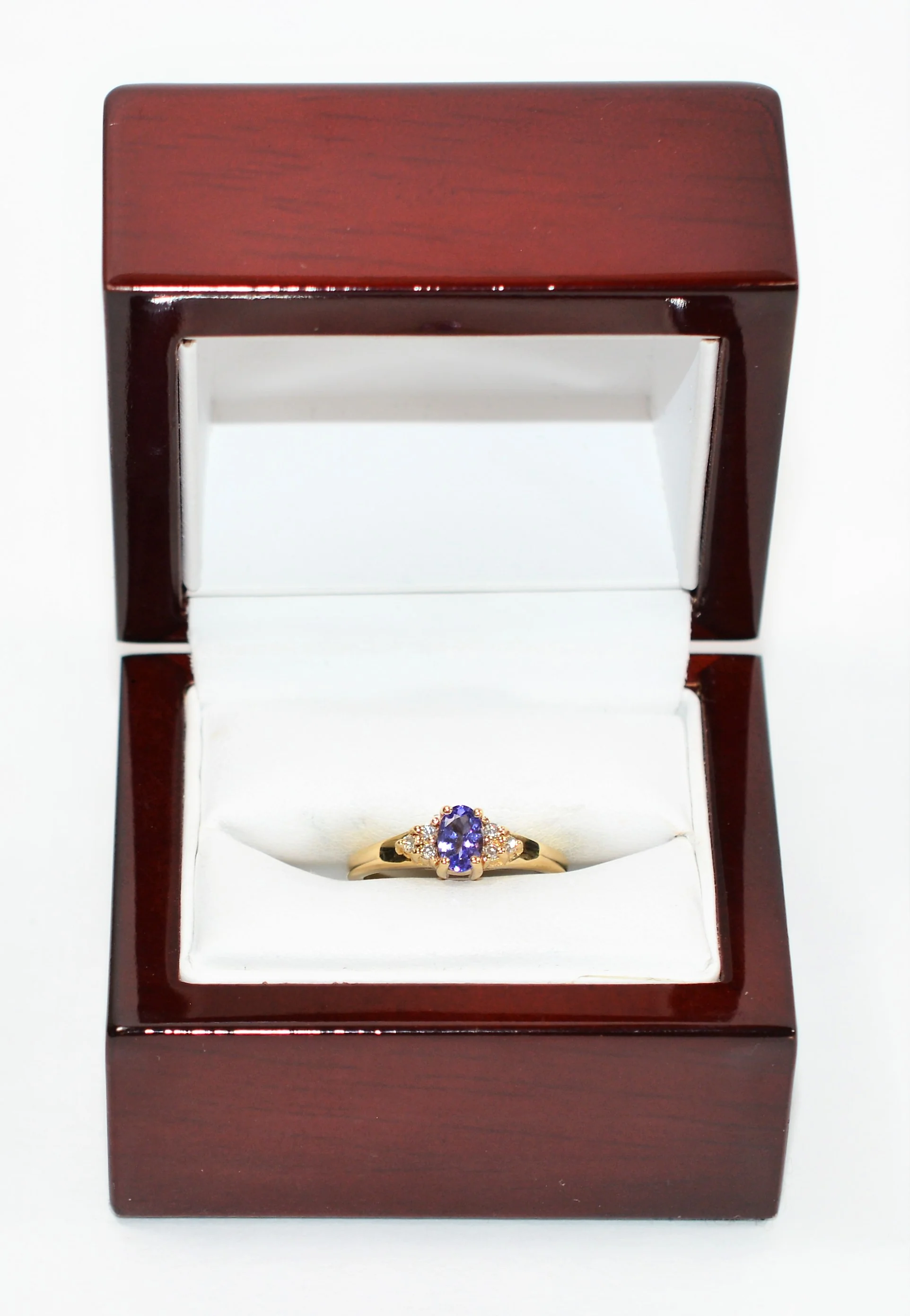 Natural Tanzanite & Diamond Ring 14K Solid Gold .76tcw Statement Ring Gemstone Ring December Birthstone Ring Ladies Ring Fine Estate Jewelry - Image 12