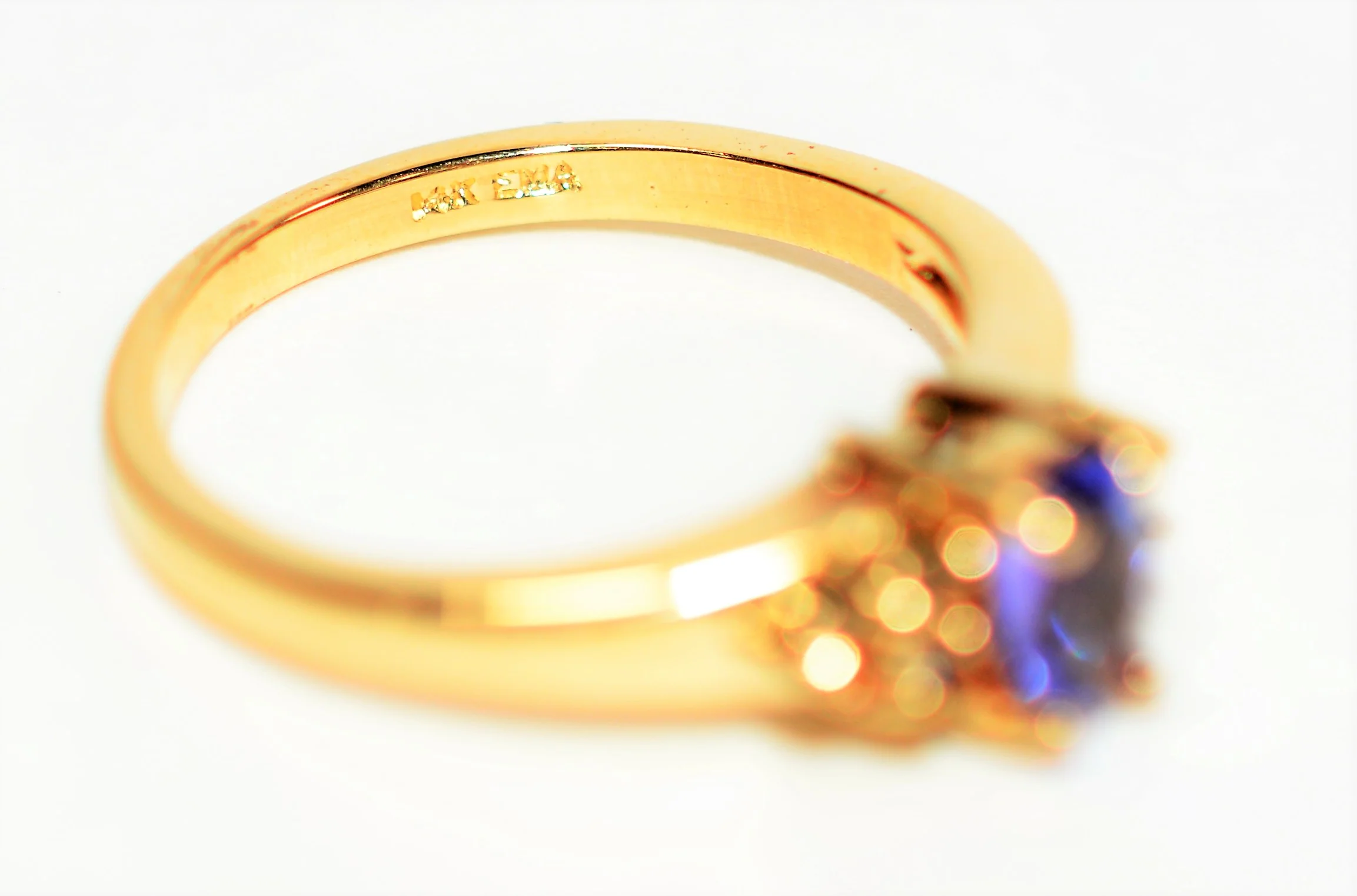 Natural Tanzanite & Diamond Ring 14K Solid Gold .76tcw Statement Ring Gemstone Ring December Birthstone Ring Ladies Ring Fine Estate Jewelry - Image 6