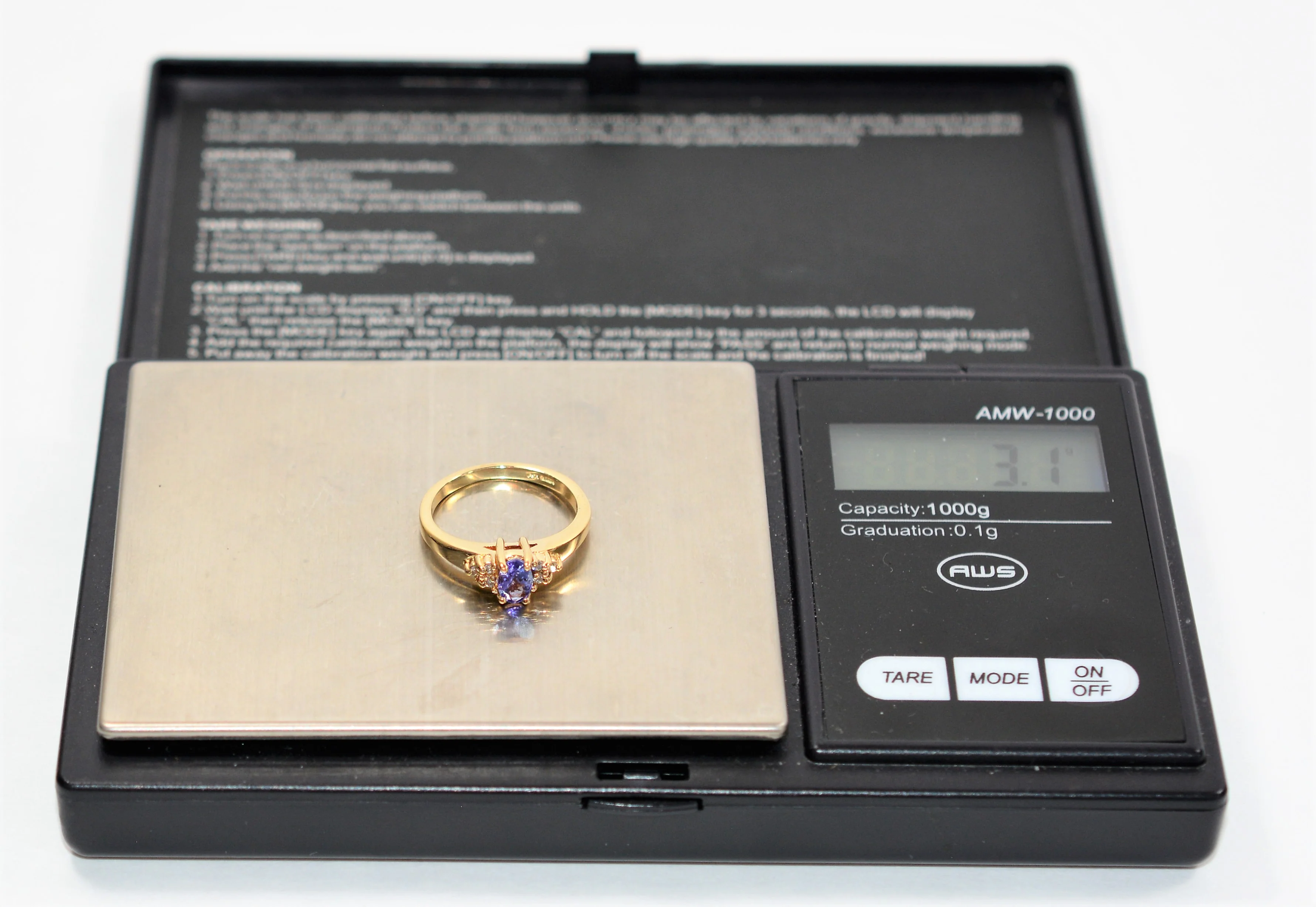 Natural Tanzanite & Diamond Ring 14K Solid Gold .76tcw Statement Ring Gemstone Ring December Birthstone Ring Ladies Ring Fine Estate Jewelry - Image 9