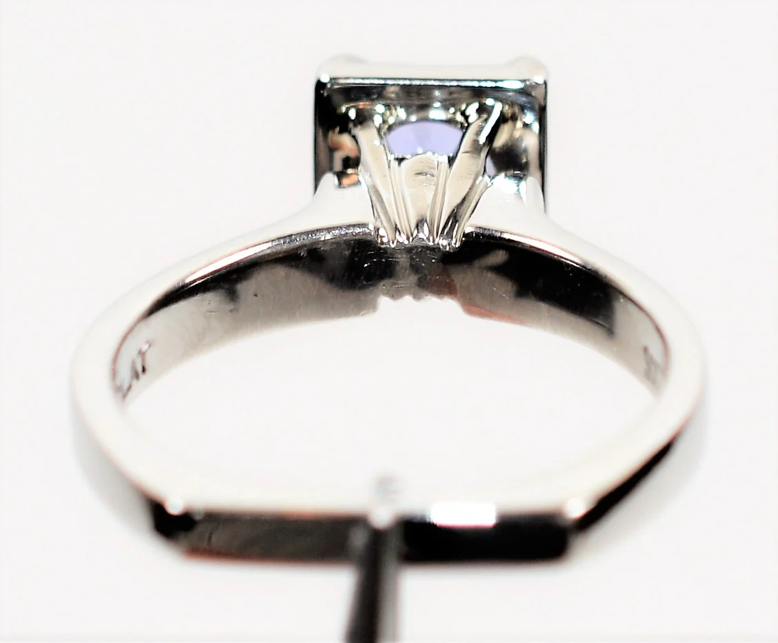 Scott Kay Natural D'Block Tanzanite Ring Solid Platinum .82ct Solitaire Ring Engagement Ring Designer Ring Bridal Jewelry Cocktail Ring Estate - Image 8