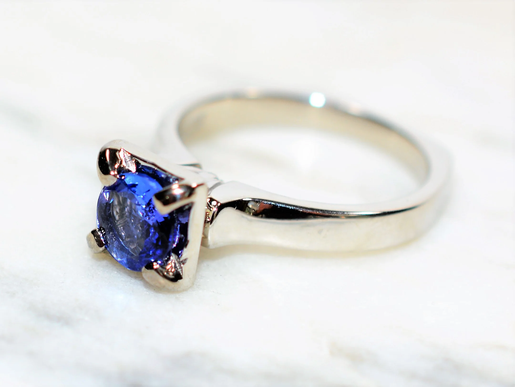Scott Kay Natural D'Block Tanzanite Ring Solid Platinum .82ct Solitaire Ring Engagement Ring Designer Ring Bridal Jewelry Cocktail Ring Estate - Image 9