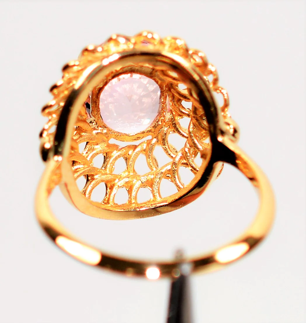 Natural Pink Paraiba Tourmaline Ring 18K Solid Gold 2.61ct Solitaire Ring Statement Ring Women's Ring Cocktail Ring Birthstone Ring Jewelry - Image 7