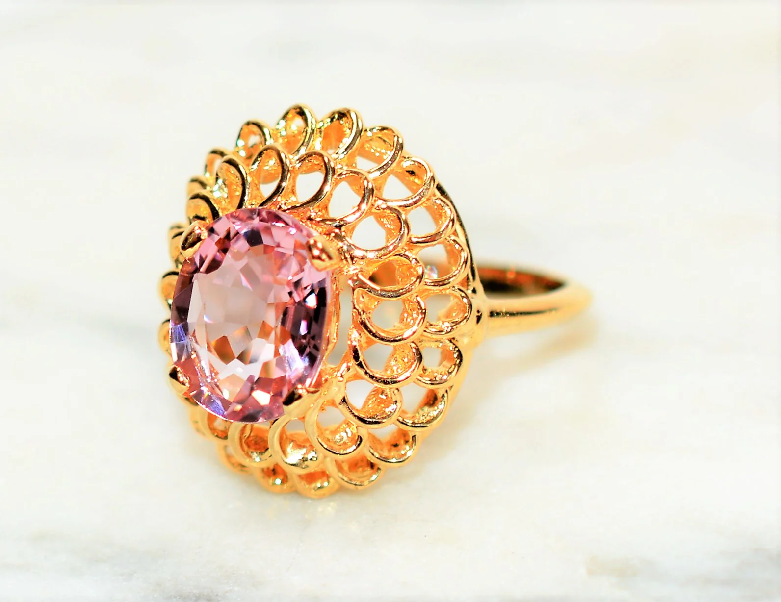 Natural Pink Paraiba Tourmaline Ring 18K Solid Gold 2.61ct Solitaire Ring Statement Ring Women's Ring Cocktail Ring Birthstone Ring Jewelry - Image 8