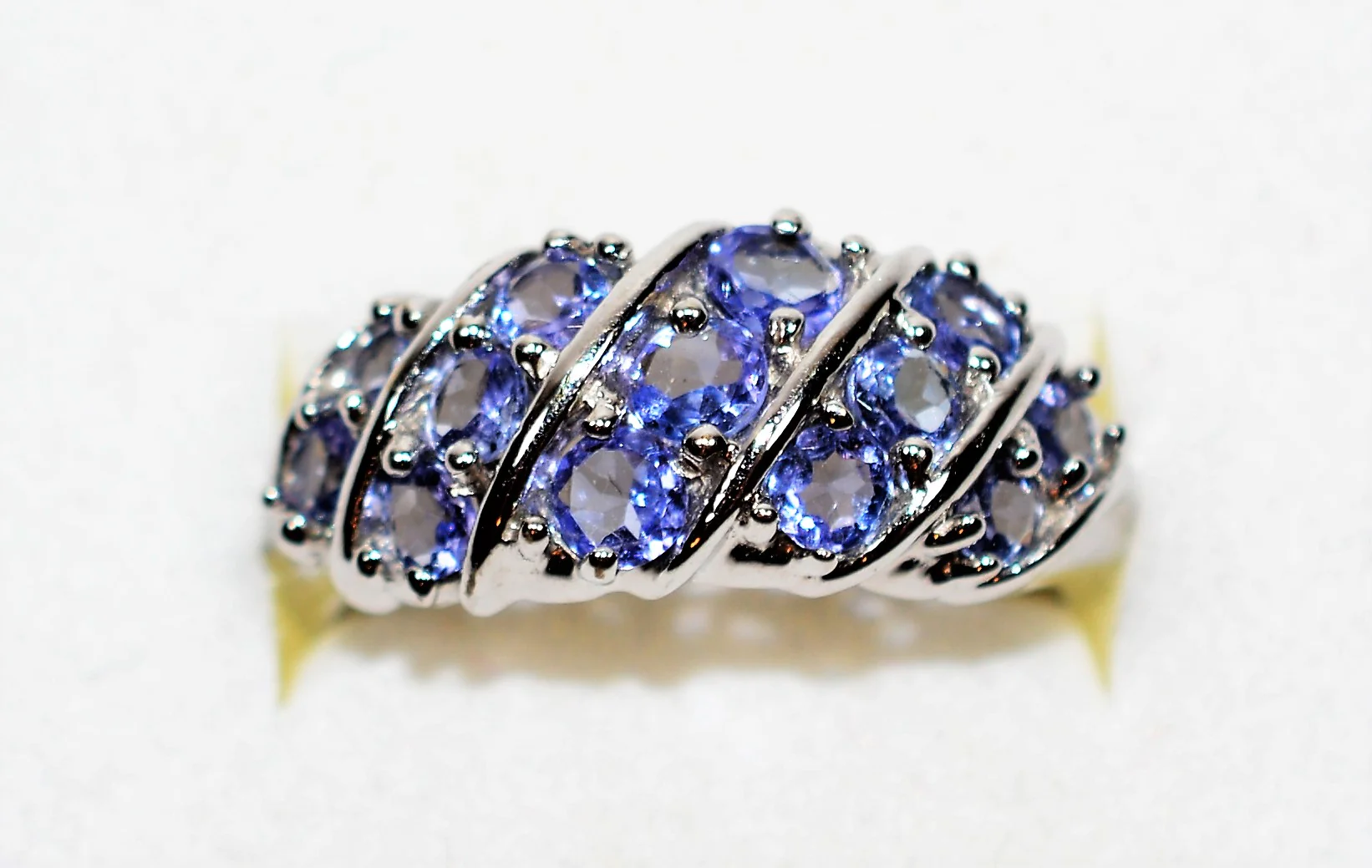 Natural Tanzanite Ring 14K Solid White Gold 1.50tcw Cluster Ring Gemstone Ring December Birthstone Ring Band Ring Vintage Ring Women's Ring - Image 5
