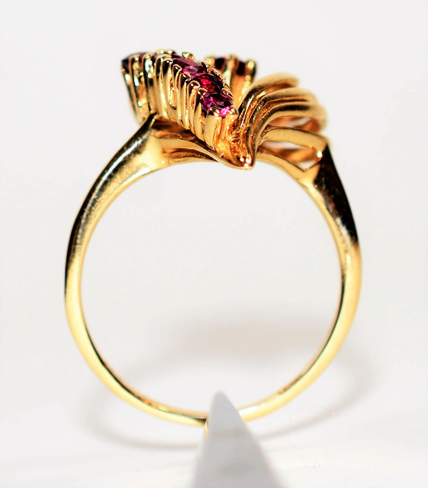 Natural Ruby Ring 14K Solid Gold .48tcw Gemstone Ring Heart Ring Women's Ring Ladies Ring Statement Ring Cocktail Ring Valentines Day Ring - Image 3