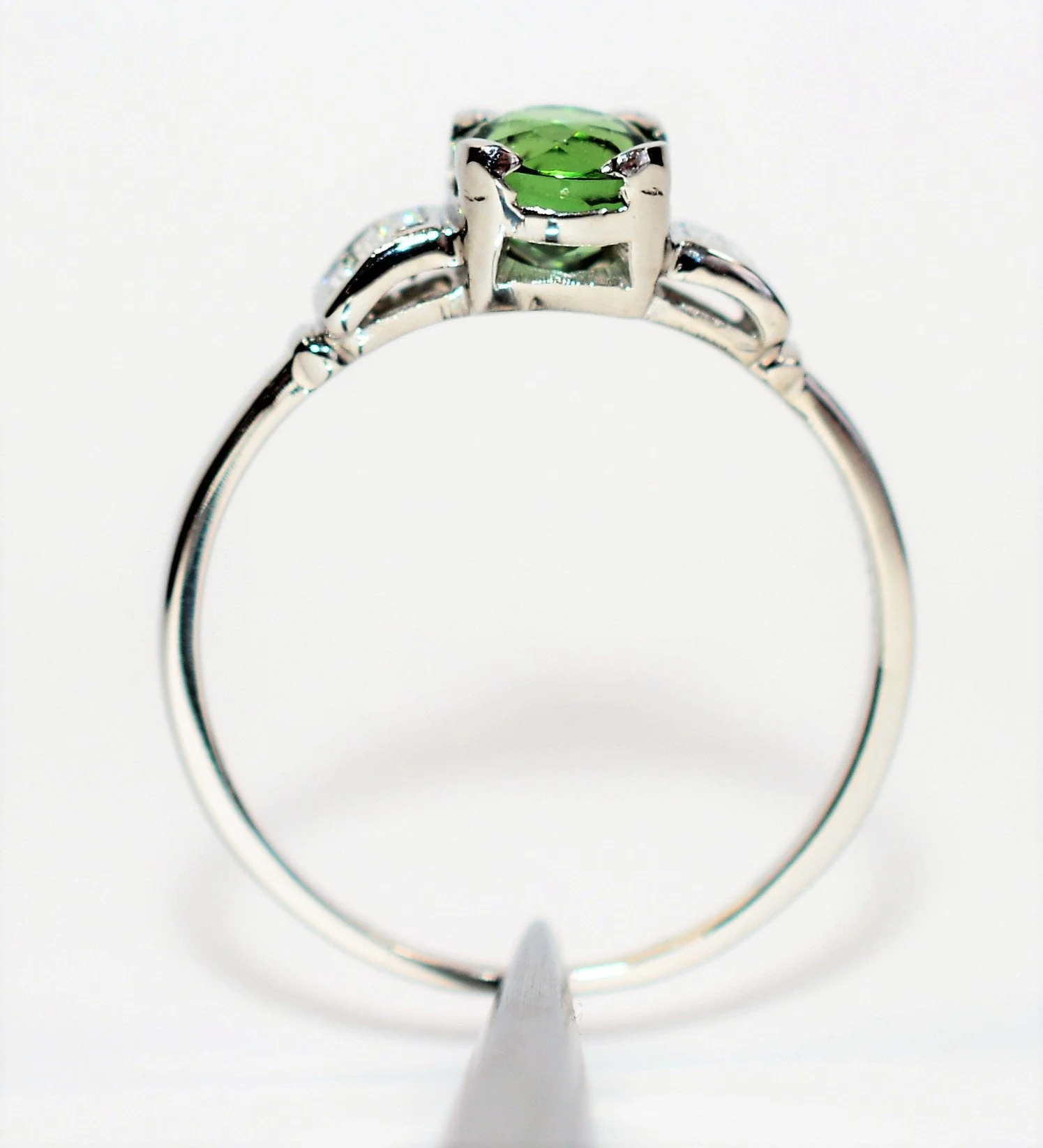Natural Paraiba Tourmaline & Diamond Ring Platinum 1.18tcw Fine Gemstone Women's Ring Estate Birthstone Ring Engagement Ring Promise Ring - Image 3