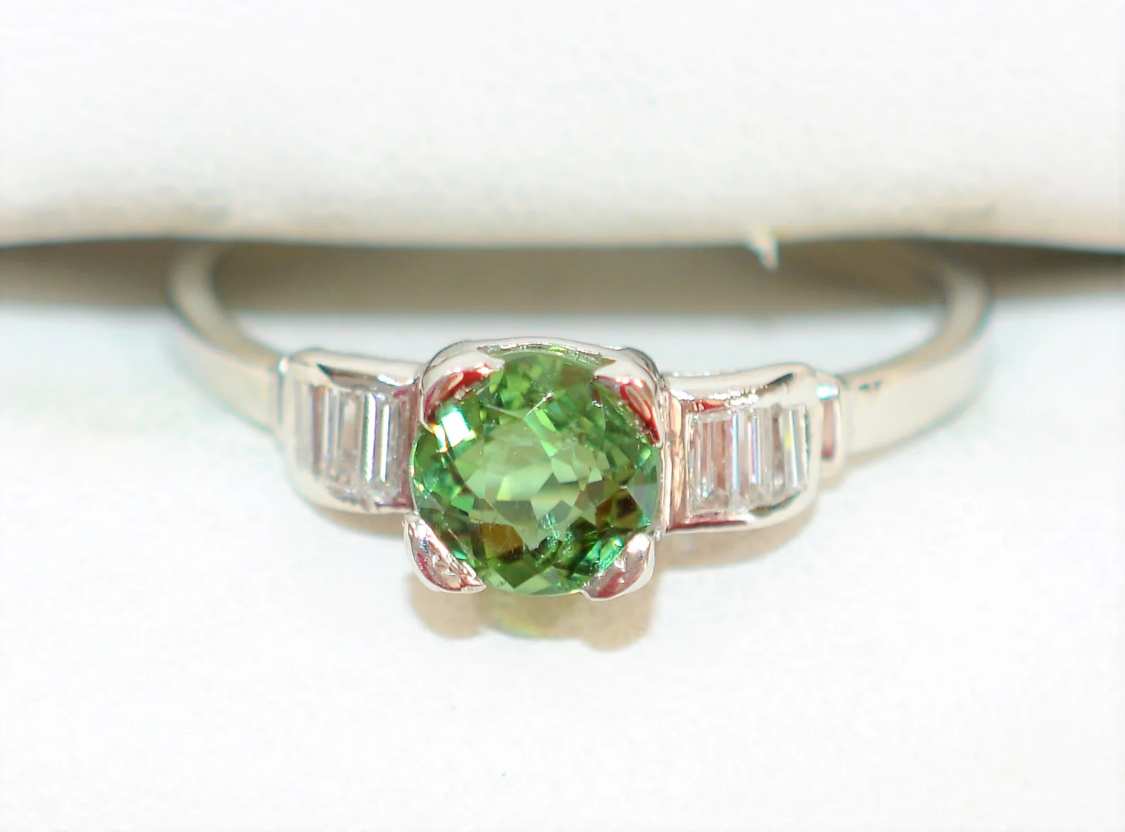 Natural Paraiba Tourmaline & Diamond Ring Platinum 1.18tcw Fine Gemstone Women's Ring Estate Birthstone Ring Engagement Ring Promise Ring - Image 5