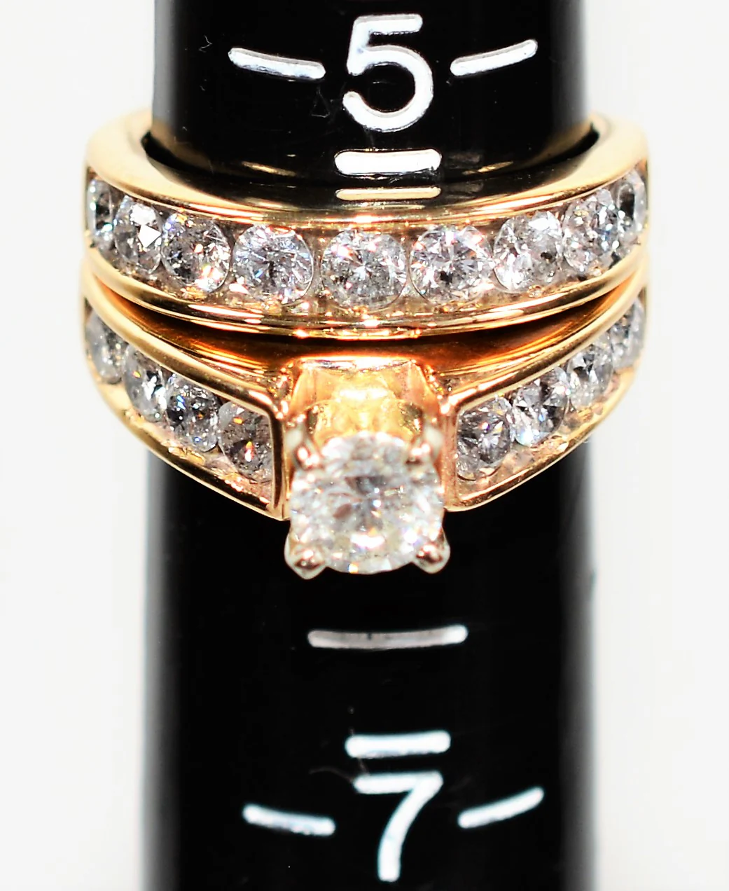 GIA Certified Natural Diamond Bridal Set 14K Solid Gold 3.57tcw Women's Ring Engagement Ring Wedding Band Wedding Set Estate Bridal Jewelry - Image 13