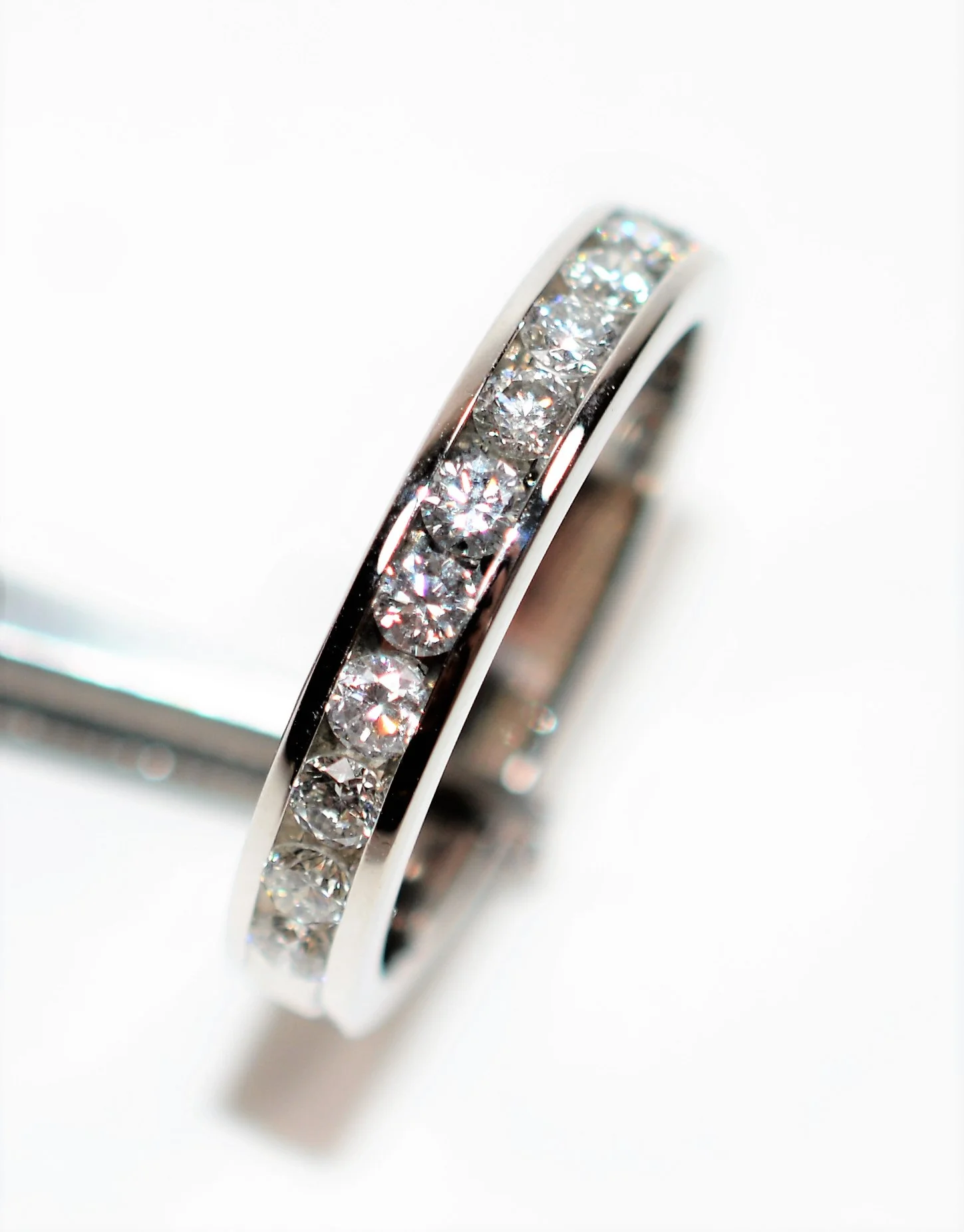 Natural Diamond Ring 14K Solid White Gold .88tcw Wedding Band Wedding Ring Diamond Band Bridal Jewelry Stackable Ring Estate Women’s Ring - Image 4