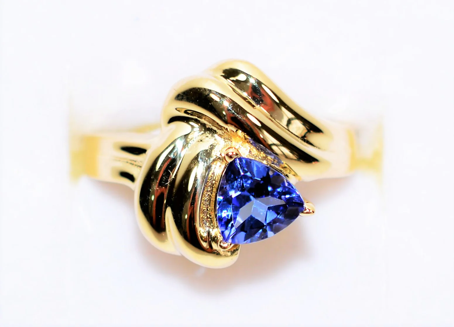 Natural Tanzanite Ring 14K Solid Gold .73ct Solitaire Ring Gemstone Ring Vintage Ring Estate Ring December Birthstone Ring Jewellery Jewelry - Image 5